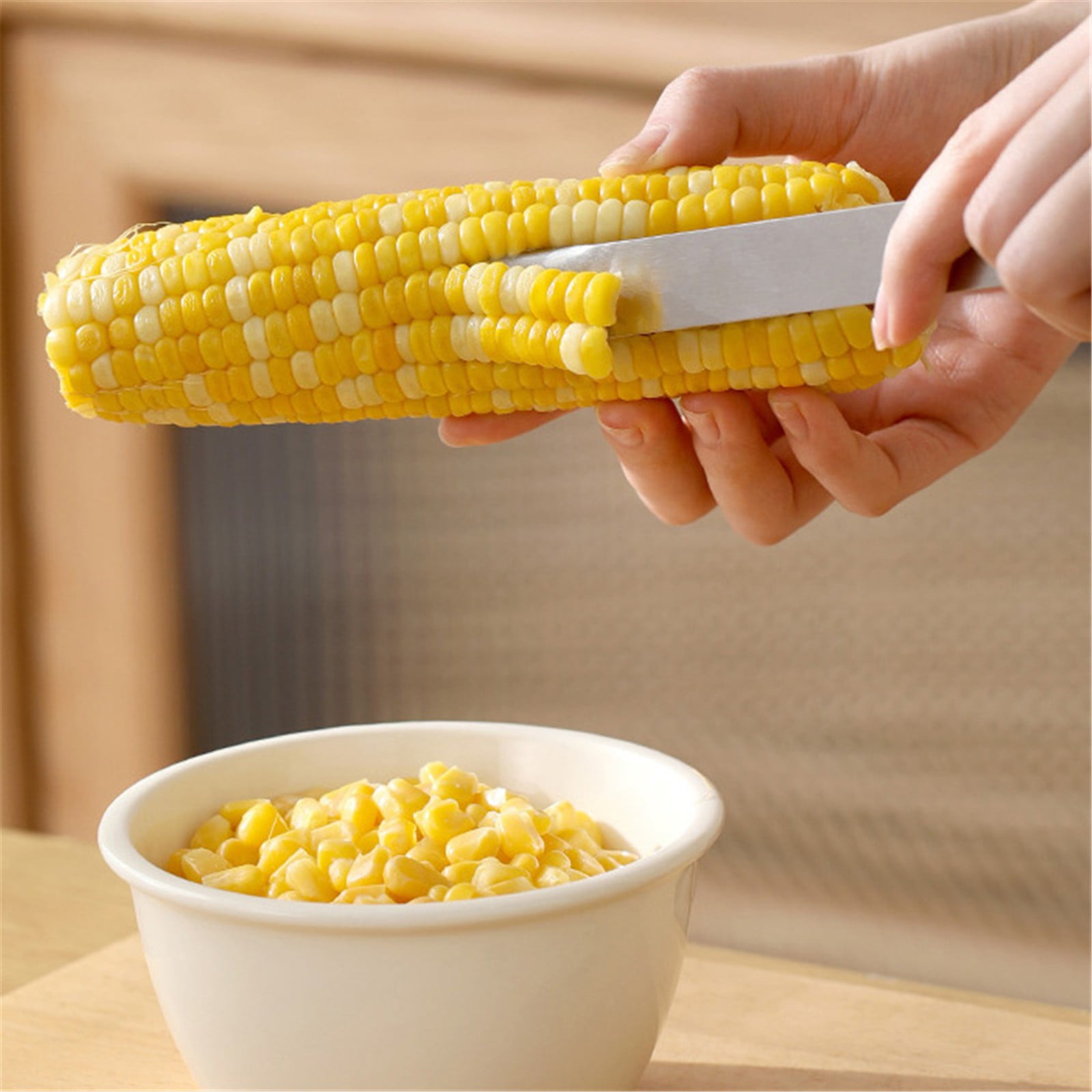 JWDX Corn Peeler Clearance, Corn Prep Peeler Joochi Stainless Corn Stripping Tool Corn Cobber Remover Tools Cob Corn Stripper Quickly Fresh Silver - Image 6