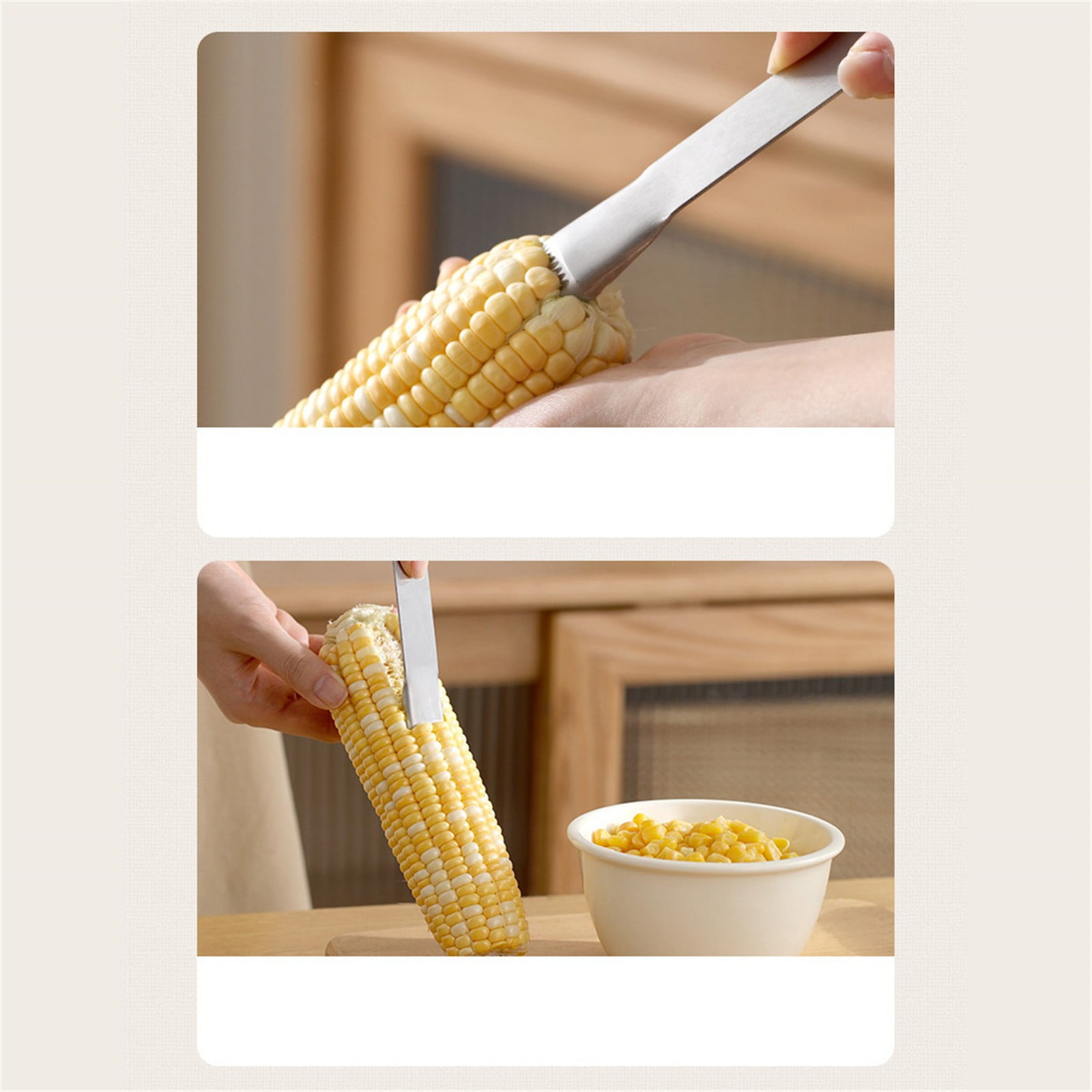 JWDX Corn Peeler Clearance, Corn Prep Peeler Joochi Stainless Corn Stripping Tool Corn Cobber Remover Tools Cob Corn Stripper Quickly Fresh Silver - Image 8