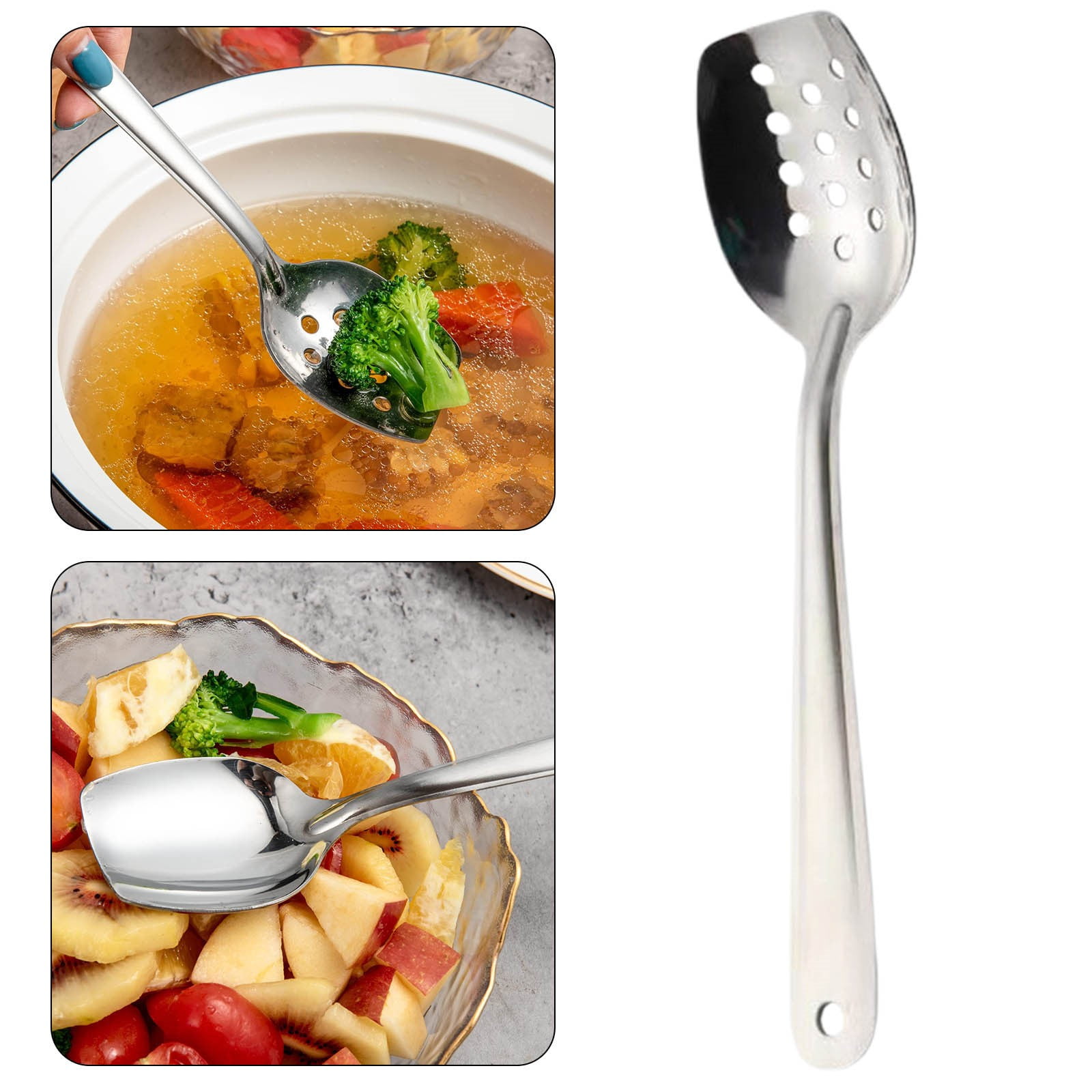 JWDX Tableware Clearance, Stainless Serving Spoons and Slotted Spoons for Hotel Buffet Ideal for Dish Portioning and Salad Serving with Quality A - Image 2