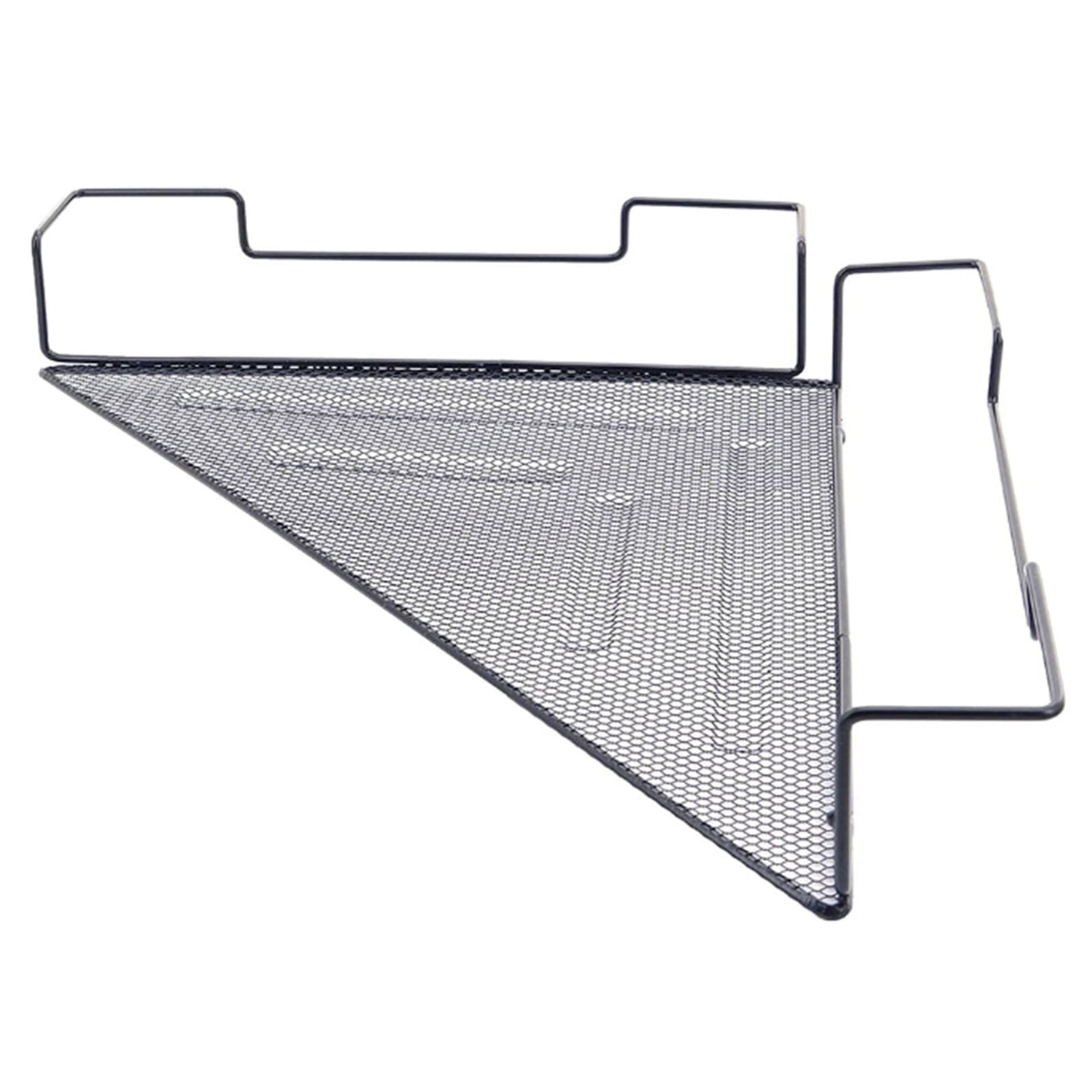 JWDX Rack Clearance, Floating Corner Shelf Wire Desk Sundries Storage Rack Cubicles Hanging Corner Shelf Corner Hanging Shelf Black Shelf As shown - Image 1