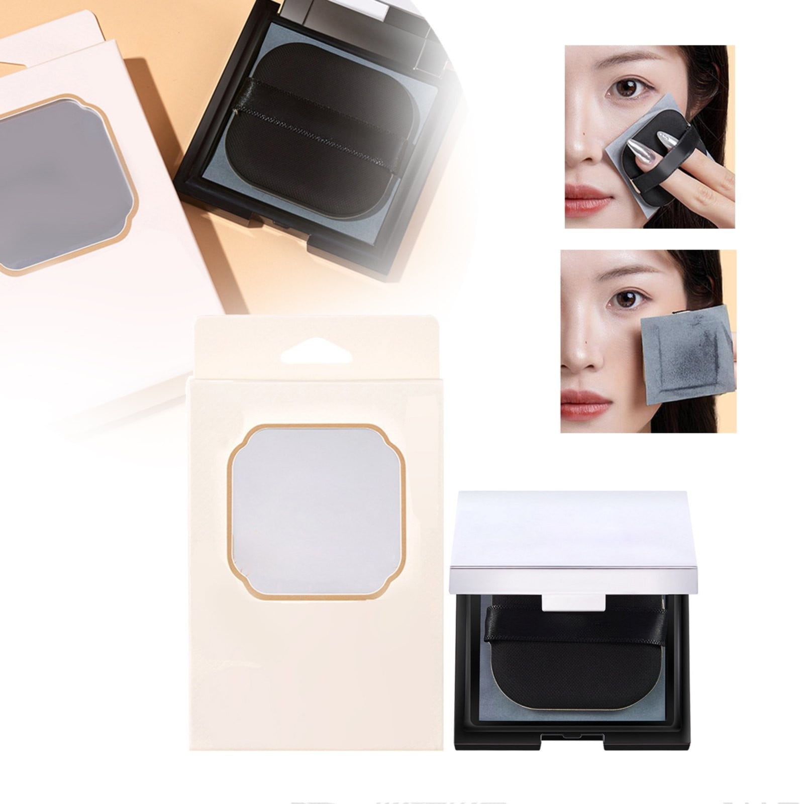 JWDX Oil Blotting Paper Clearance, 100Pcs Oil Blotting Sheets for Paper Portable Oil Absorption Paper with Portable Case Makeup Puff for Oil Skin Does Not Take off Makeup and Makeup Hol As shown - Image 2