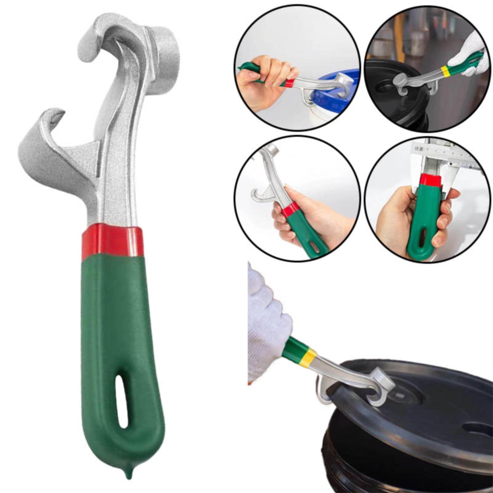 JWDX Bottle Opener Clearance, Aluminum Can Opener Tool 5 Gallon 8.5 Inch Paint Can Opener Metal Can Opener Lid Opener Tool Non Slip Rubber Handle for Home Industrial Use As shown - Image 2