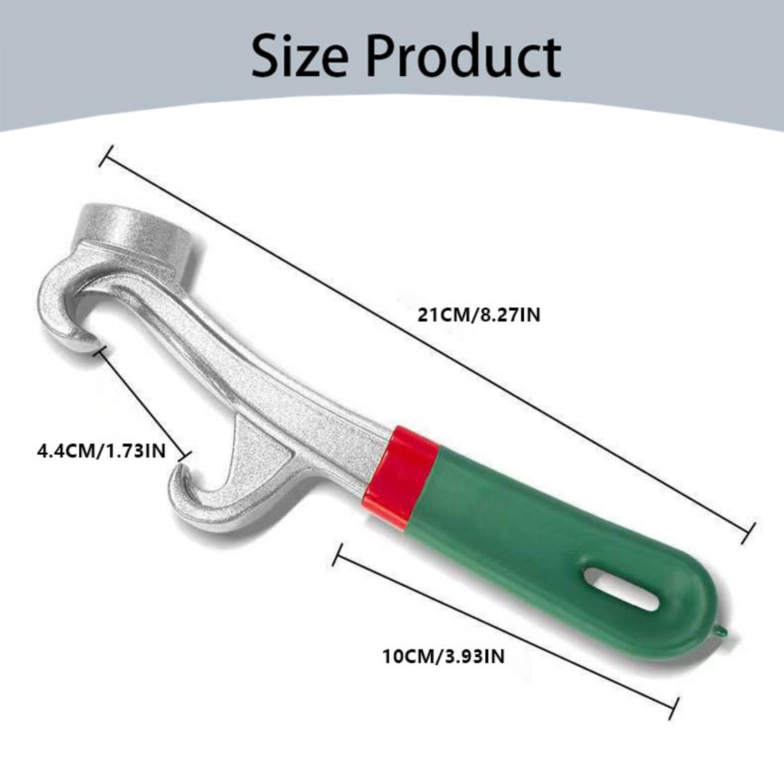 JWDX Bottle Opener Clearance, Aluminum Can Opener Tool 5 Gallon 8.5 Inch Paint Can Opener Metal Can Opener Lid Opener Tool Non Slip Rubber Handle for Home Industrial Use As shown - Image 3