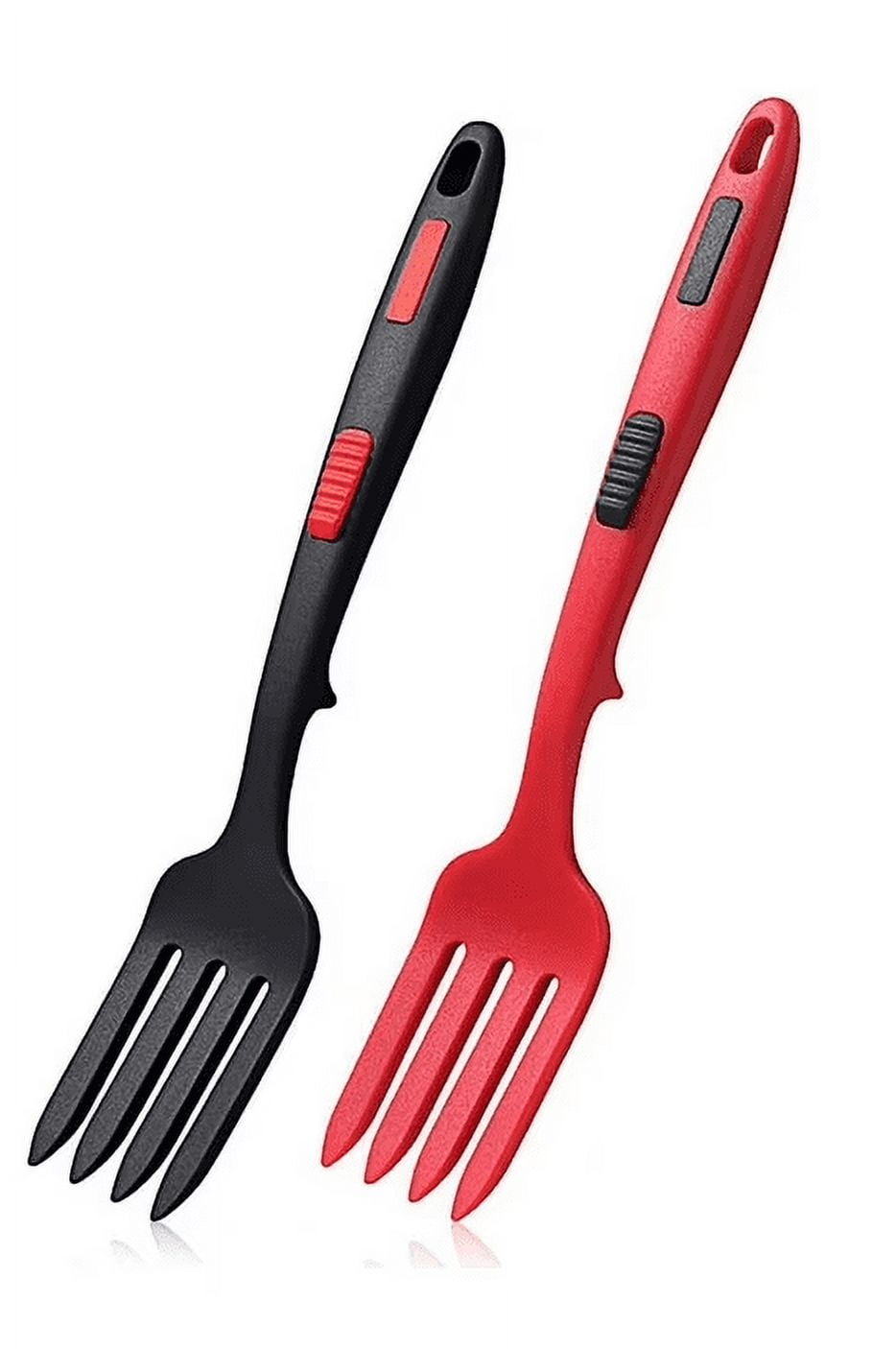 JWDX Cooking Utensils Clearance, 2Pcs Silicone Flexible Fork Heat Cooking Fork Tools Dishwasher Kitchen Fork Kitchen Non Stick Fork for Bake and Stir Mix Ingredients Whisk Eggs As shown - Image 2