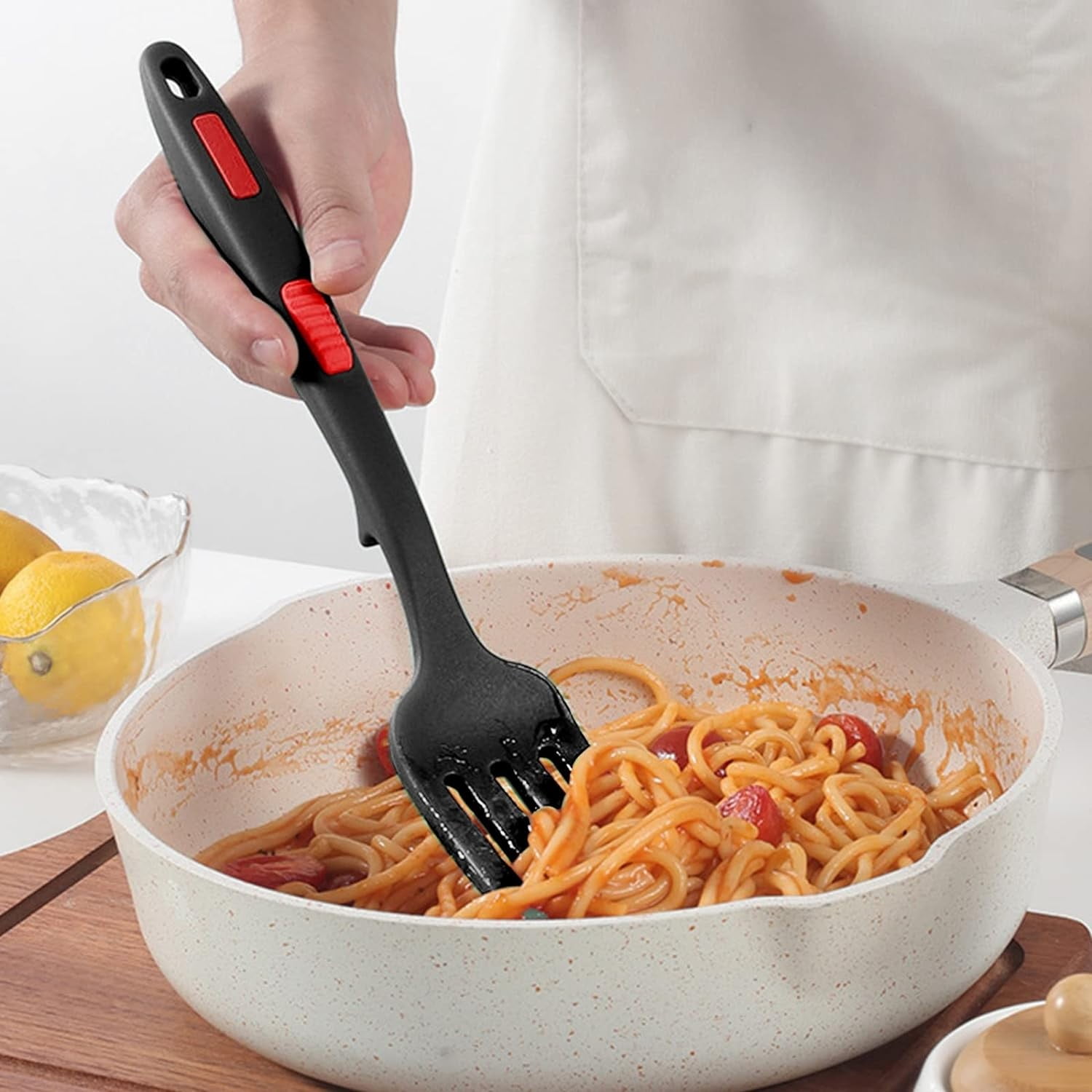 JWDX Cooking Utensils Clearance, 2Pcs Silicone Flexible Fork Heat Cooking Fork Tools Dishwasher Kitchen Fork Kitchen Non Stick Fork for Bake and Stir Mix Ingredients Whisk Eggs As shown - Image 7