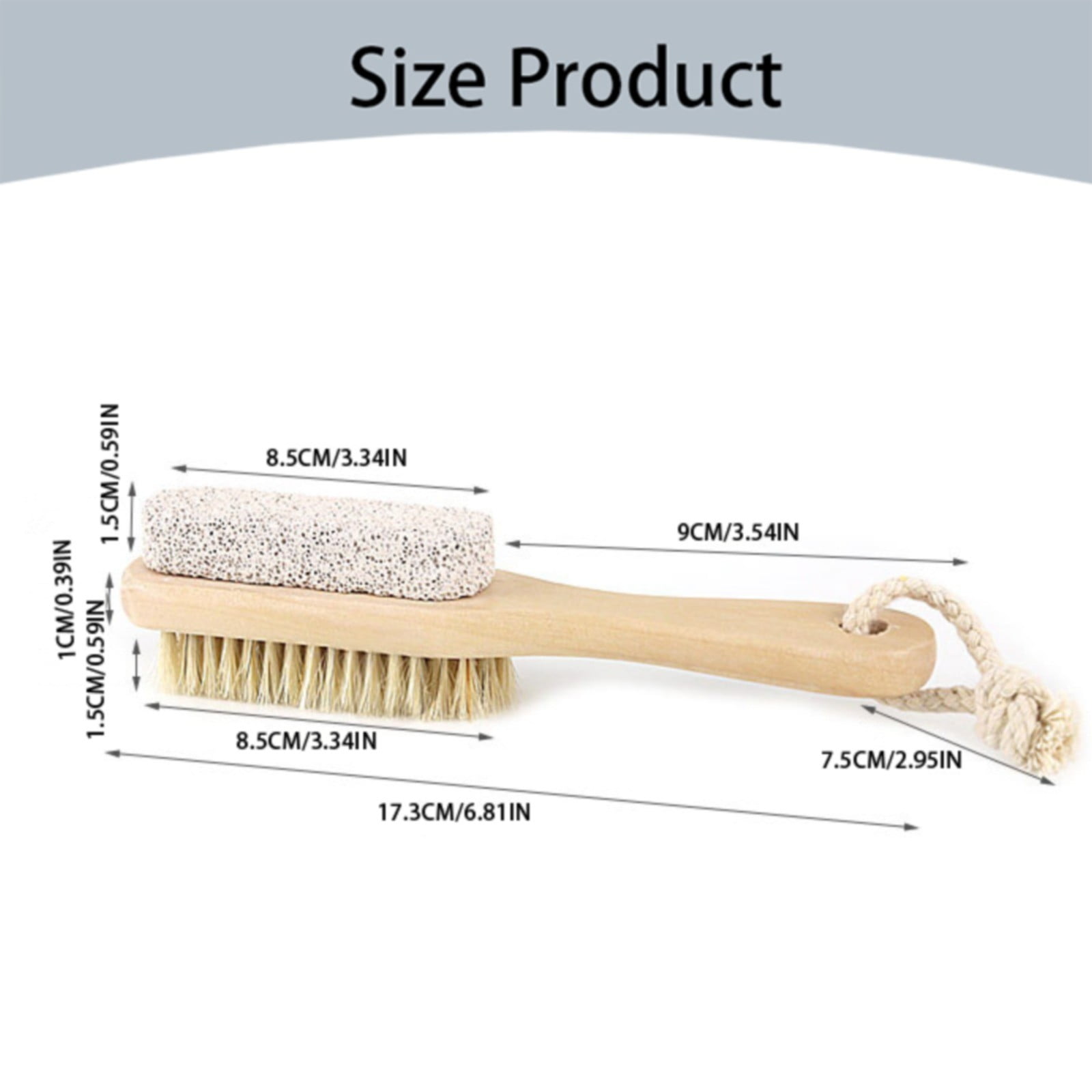 JWDX Cleaning Brush Clearance, Scrub Tool Pedicure Tools for Feet Body Brush Foot Scraper Exfoliating Wooden Pumice Stone Brush Rubbing Foot Board with Wood Grinding Foot Stone Small Brush Rubbing As shown - Image 3
