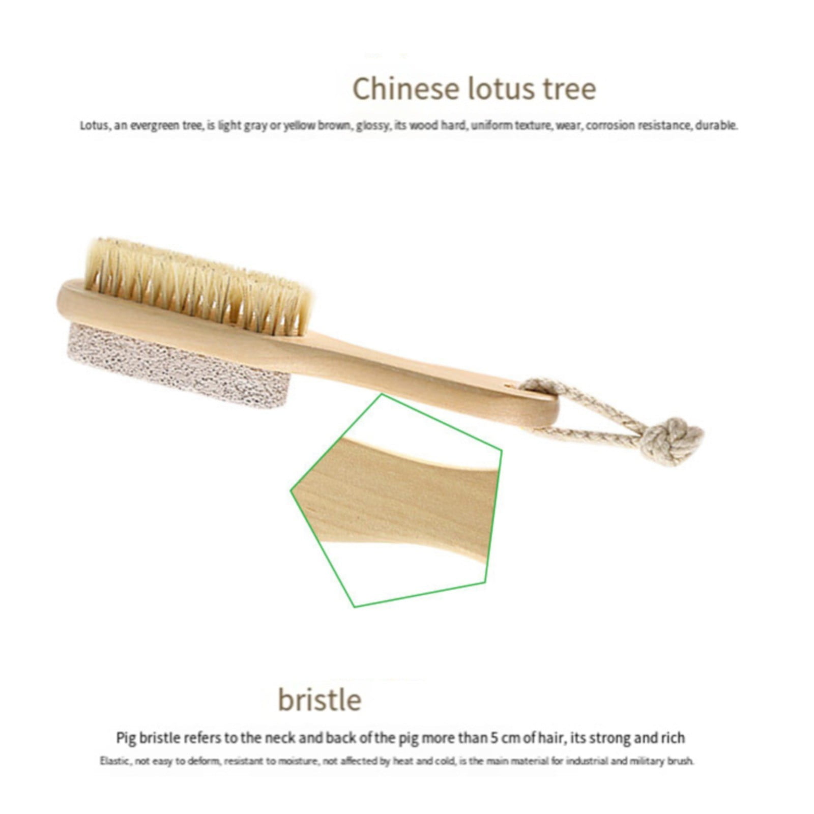 JWDX Cleaning Brush Clearance, Scrub Tool Pedicure Tools for Feet Body Brush Foot Scraper Exfoliating Wooden Pumice Stone Brush Rubbing Foot Board with Wood Grinding Foot Stone Small Brush Rubbing As shown - Image 6