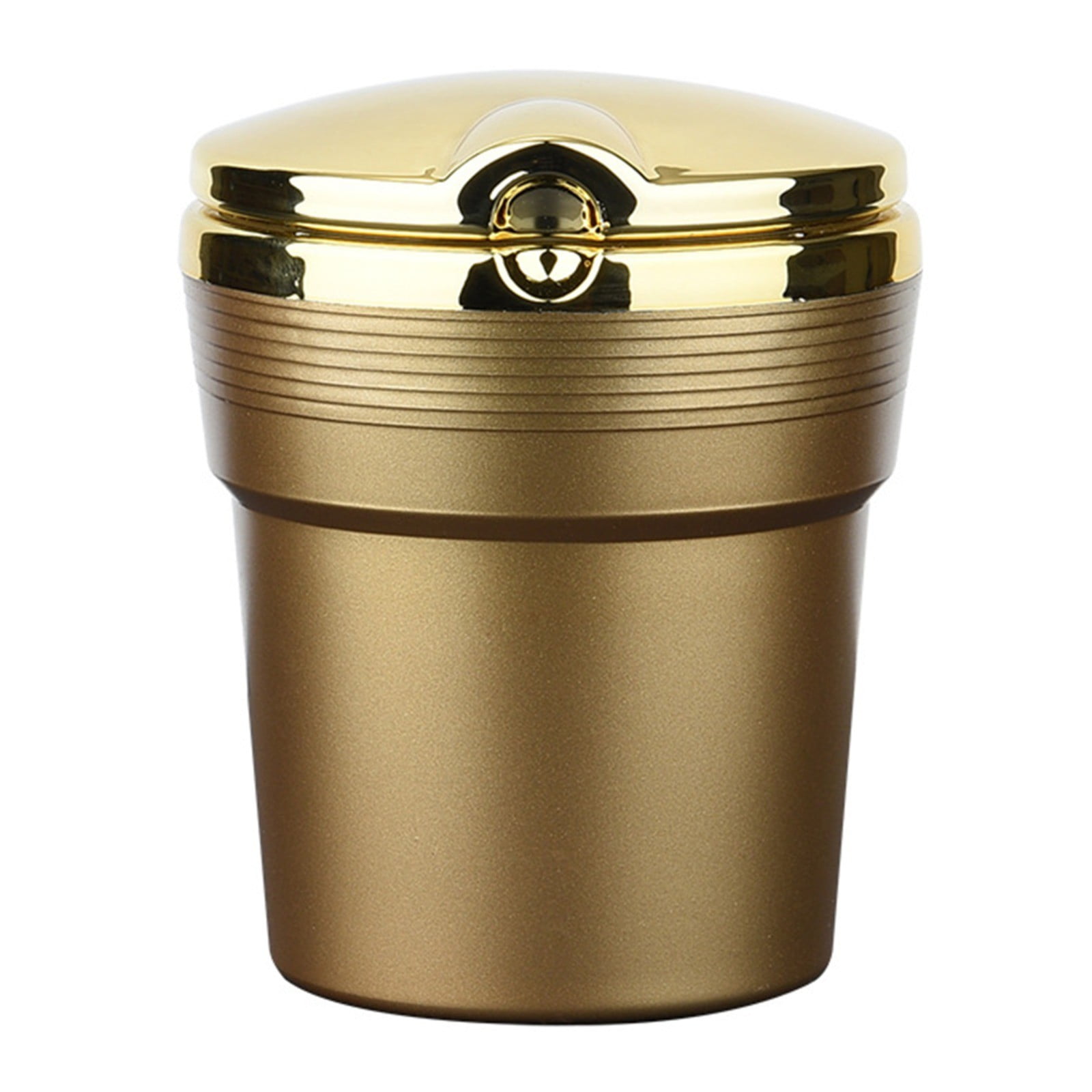 JWDX Storage Containers Clearance, Car Ashtray Cup Holder Led Portable Car Truck with Lid Suitable for Home Car Ashtray Gold - Image 1