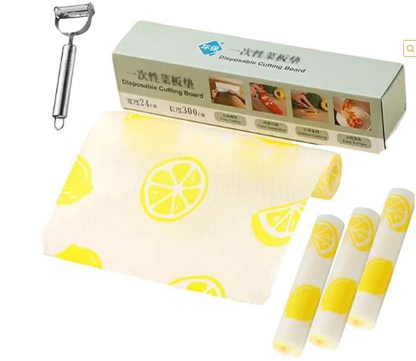 JWDX Placemat Clearance, Disposable Cutting Board Mat Disposable Cutting Mat Cutting Board Sheet with Built in Crease Flexible Plastic Cutting Mat for Kitchen As shown - Image 2