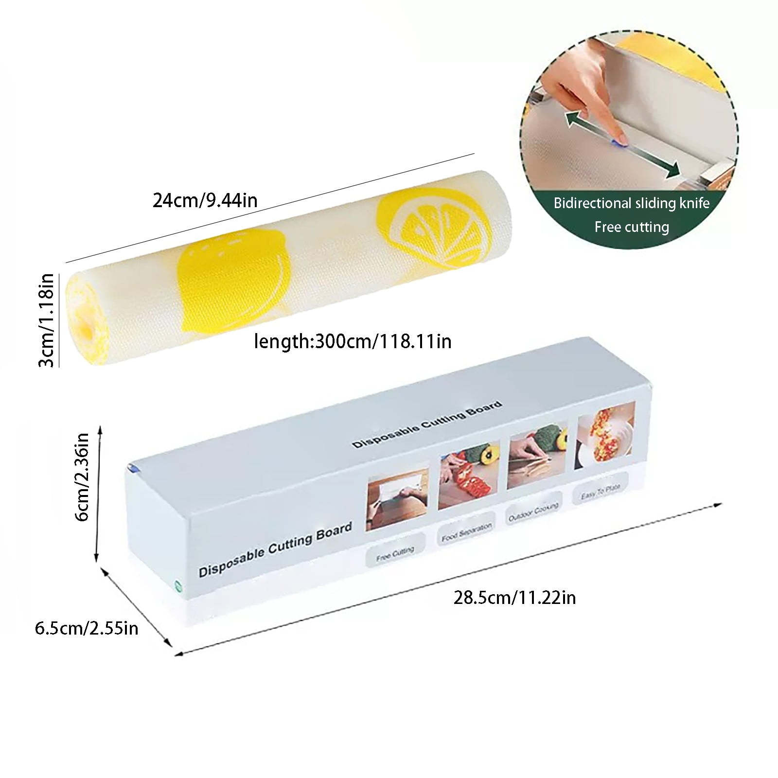 JWDX Placemat Clearance, Disposable Cutting Board Mat Disposable Cutting Mat Cutting Board Sheet with Built in Crease Flexible Plastic Cutting Mat for Kitchen As shown - Image 4