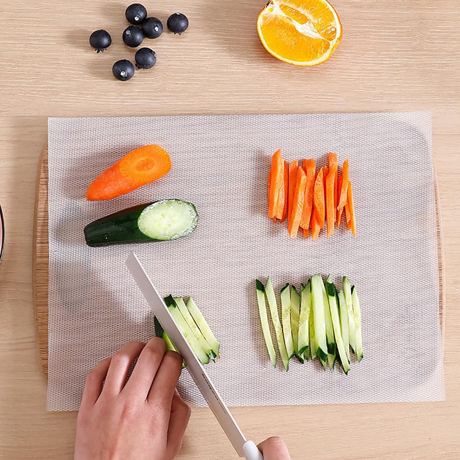 JWDX Placemat Clearance, Disposable Cutting Board Mat Disposable Cutting Mat Cutting Board Sheet with Built in Crease Flexible Plastic Cutting Mat for Kitchen As shown - Image 5
