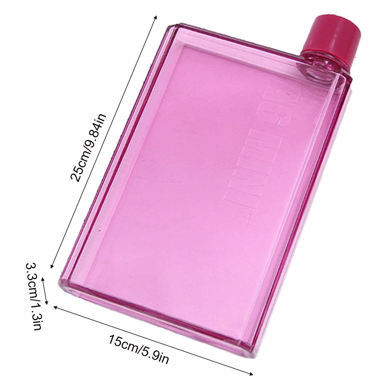 JWDX Glass and Bottle Clearance, Flat Water Bottle Slim Water Bottle for Purse Leak Proof Slim Handbag Poket Drinking Bottle for Outdoor Sports Fitness Camping Hiking Cycling 750Ml Clear - Image 3
