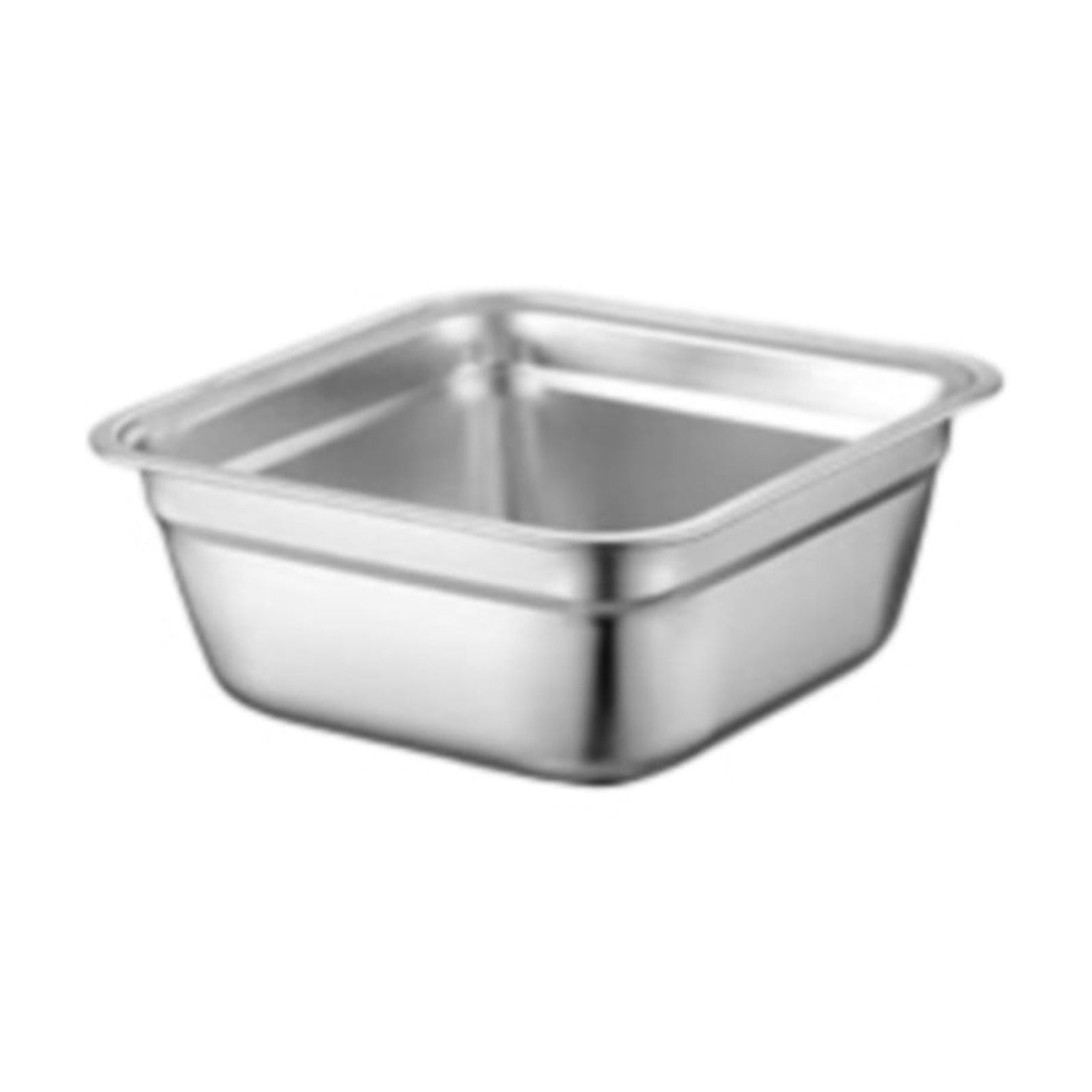 JWDX Closure Bags and Lids and Boxes Clearance, 1Pc Dish Tub for Kitchen Sink Square Stainless Tub with Smooth and Wide Edge Stackable Stable Flat Bottom Multi Purpose Wash Basin As shown - Image 1