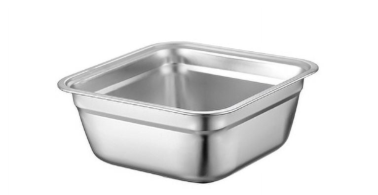 JWDX Closure Bags and Lids and Boxes Clearance, 1Pc Dish Tub for Kitchen Sink Square Stainless Tub with Smooth and Wide Edge Stackable Stable Flat Bottom Multi Purpose Wash Basin As shown - Image 2
