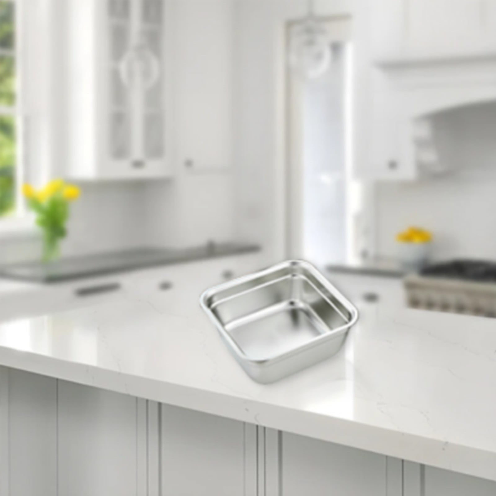 JWDX Closure Bags and Lids and Boxes Clearance, 1Pc Dish Tub for Kitchen Sink Square Stainless Tub with Smooth and Wide Edge Stackable Stable Flat Bottom Multi Purpose Wash Basin As shown - Image 7