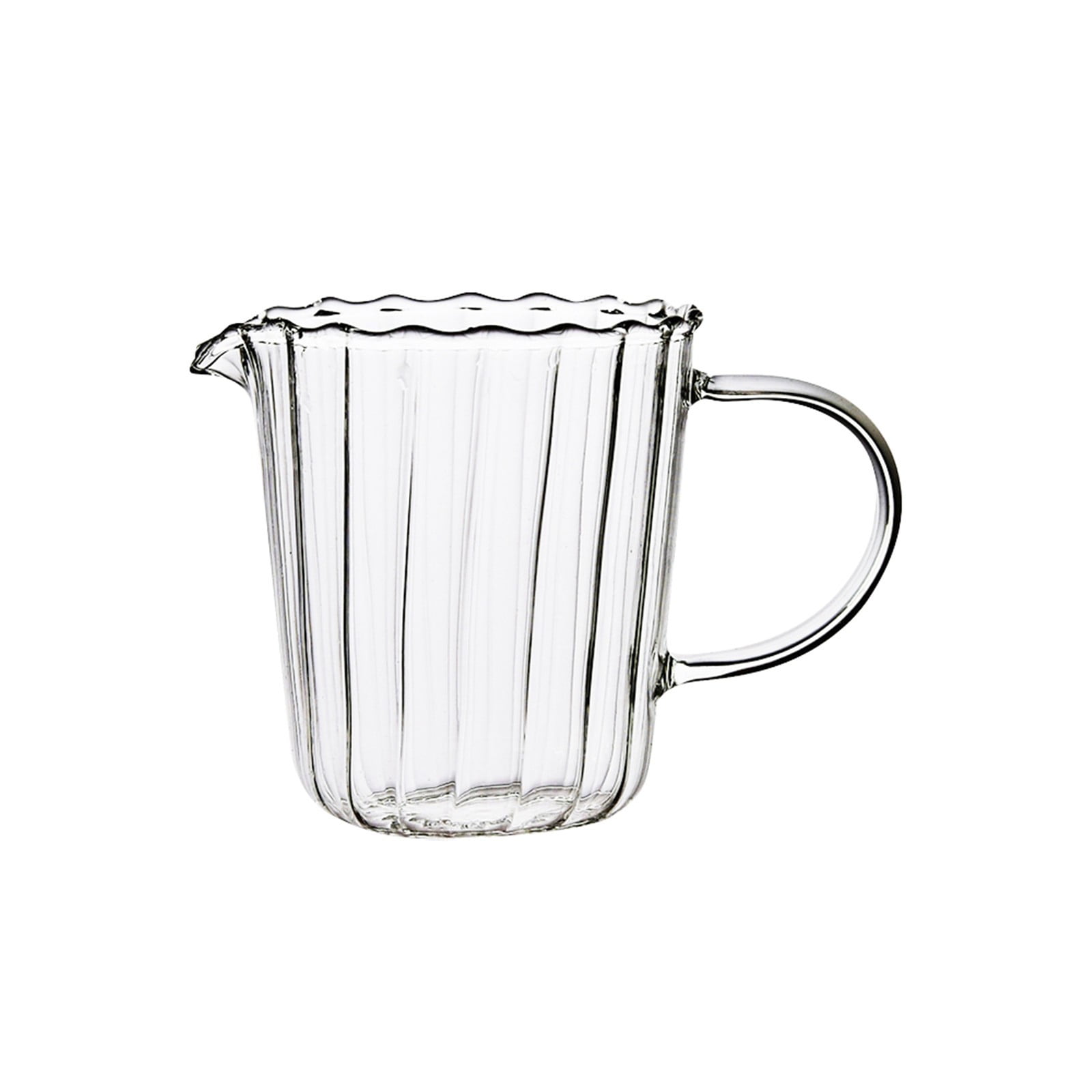 JWDX Glass and Bottle Clearance, Elegant Shaped Glass Creamer Coffee Milk Creamer Pitcher/Serving Pitcher/ Pitcher/Milk Creamer Jug for Kitchen A - Image 1