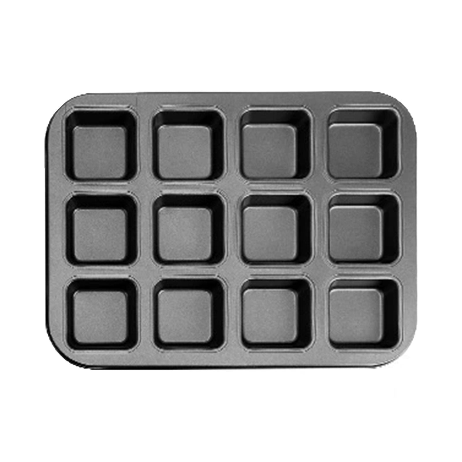 JWDX Non-Stick Pan Clearance, 12 Cup Square Baking Pan Non Stick Baking Pan Bread Plaid Cake Baking Tools As shown - Image 1