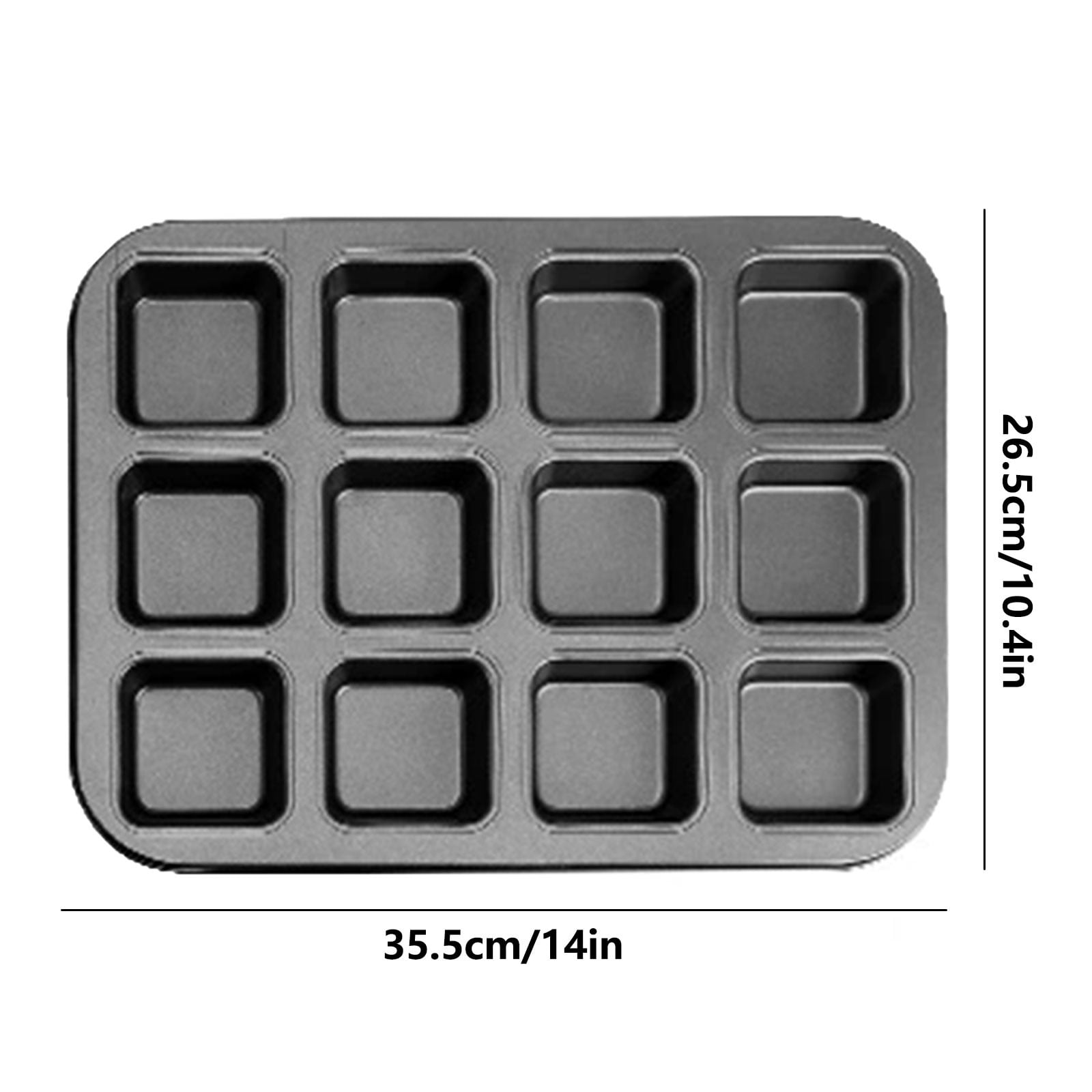 JWDX Non-Stick Pan Clearance, 12 Cup Square Baking Pan Non Stick Baking Pan Bread Plaid Cake Baking Tools As shown - Image 3