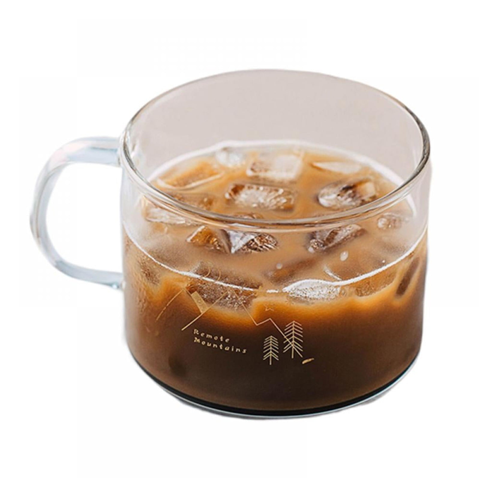 JWDX Glass and Bottle Clearance, Household Large Capacity Transparent Water Cup Breakfast Cup with Handle Glass 500Ml/16.9 Fl.Oz As shown - Image 1