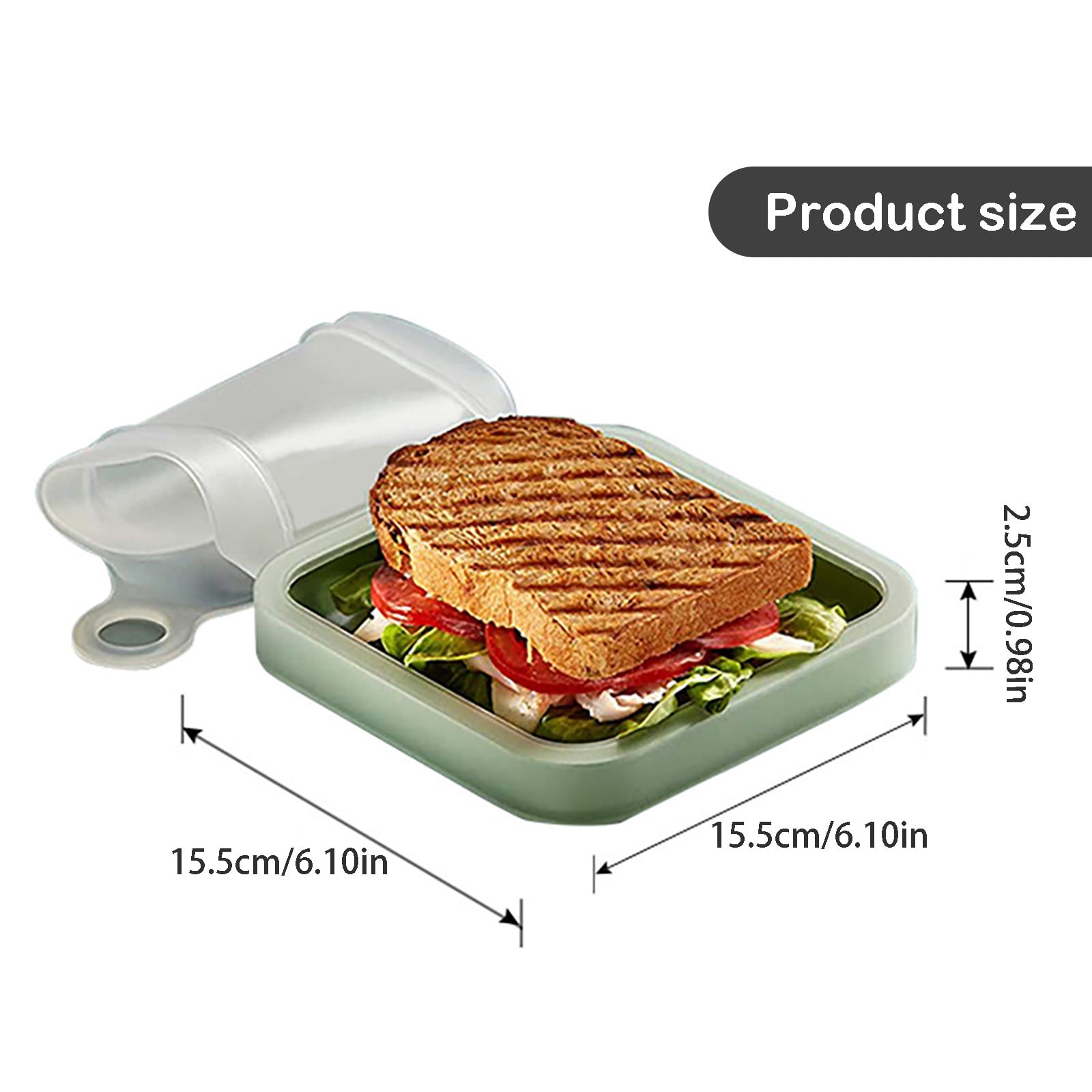 JWDX Food Storage Clearance, Silicone Sandwich Container for Lunch Boxes Food Storage Containers with Lids Meal Prep Reusable Bag Box Microwave Freezer and Dishwasher As shown - Image 4