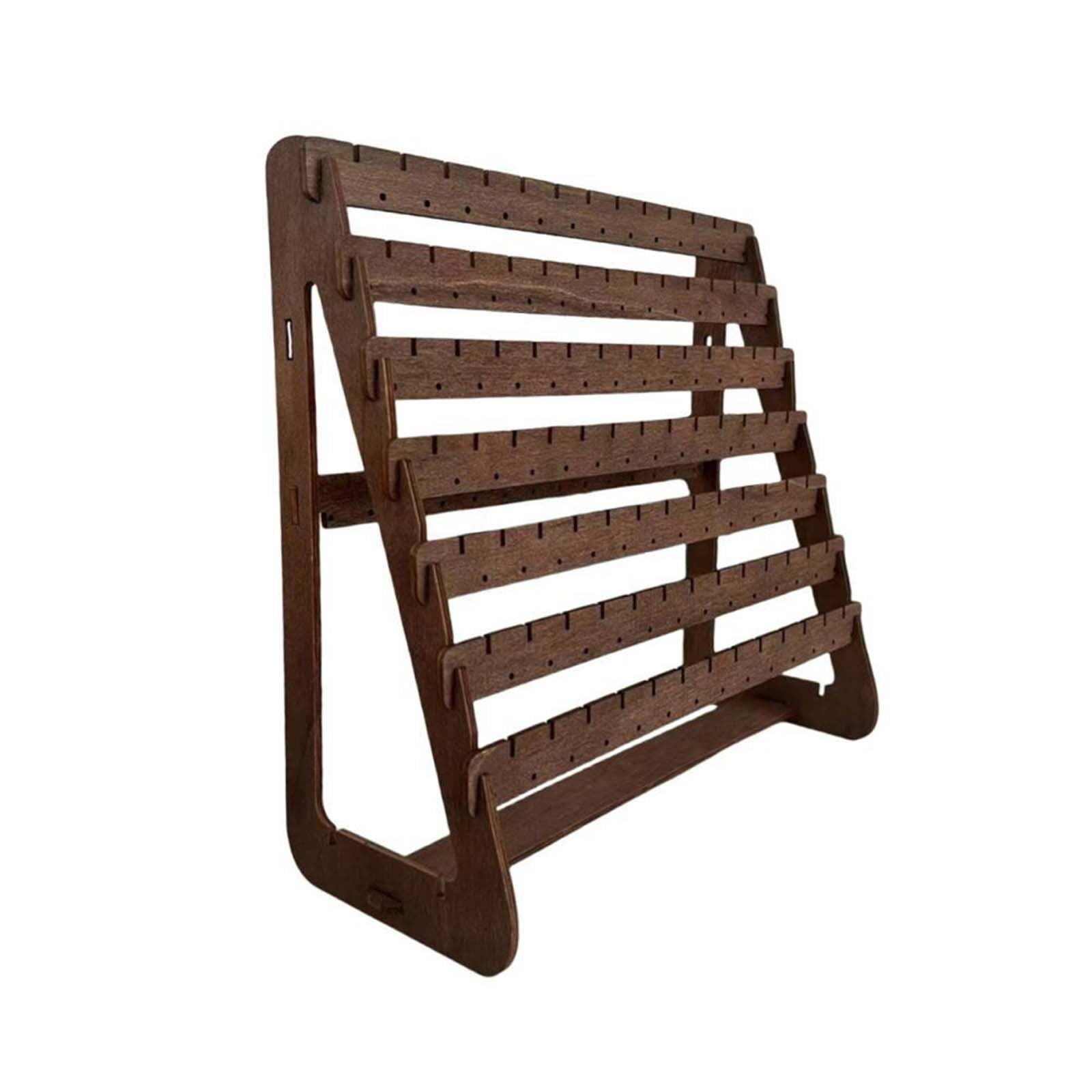 JWDX Rack Clearance, Earring Display Wood Earring Stand Organizer Stud Earrings Tower Jewelry Organizer Holder for Stud Hook Earrings Organizer Brown - Image 1