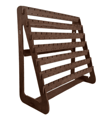 JWDX Rack Clearance, Earring Display Wood Earring Stand Organizer Stud Earrings Tower Jewelry Organizer Holder for Stud Hook Earrings Organizer Brown - Image 2