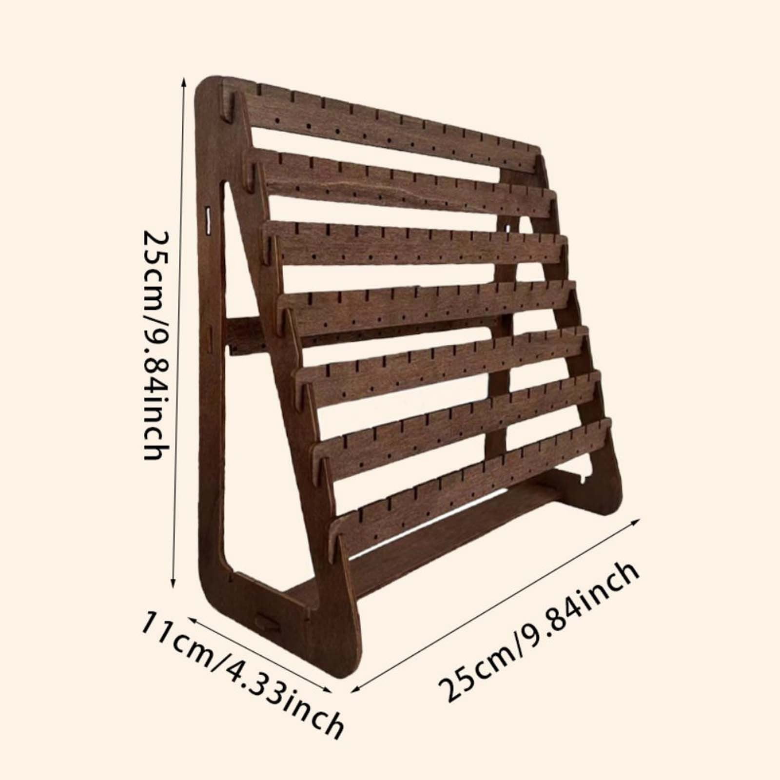 JWDX Rack Clearance, Earring Display Wood Earring Stand Organizer Stud Earrings Tower Jewelry Organizer Holder for Stud Hook Earrings Organizer Brown - Image 4