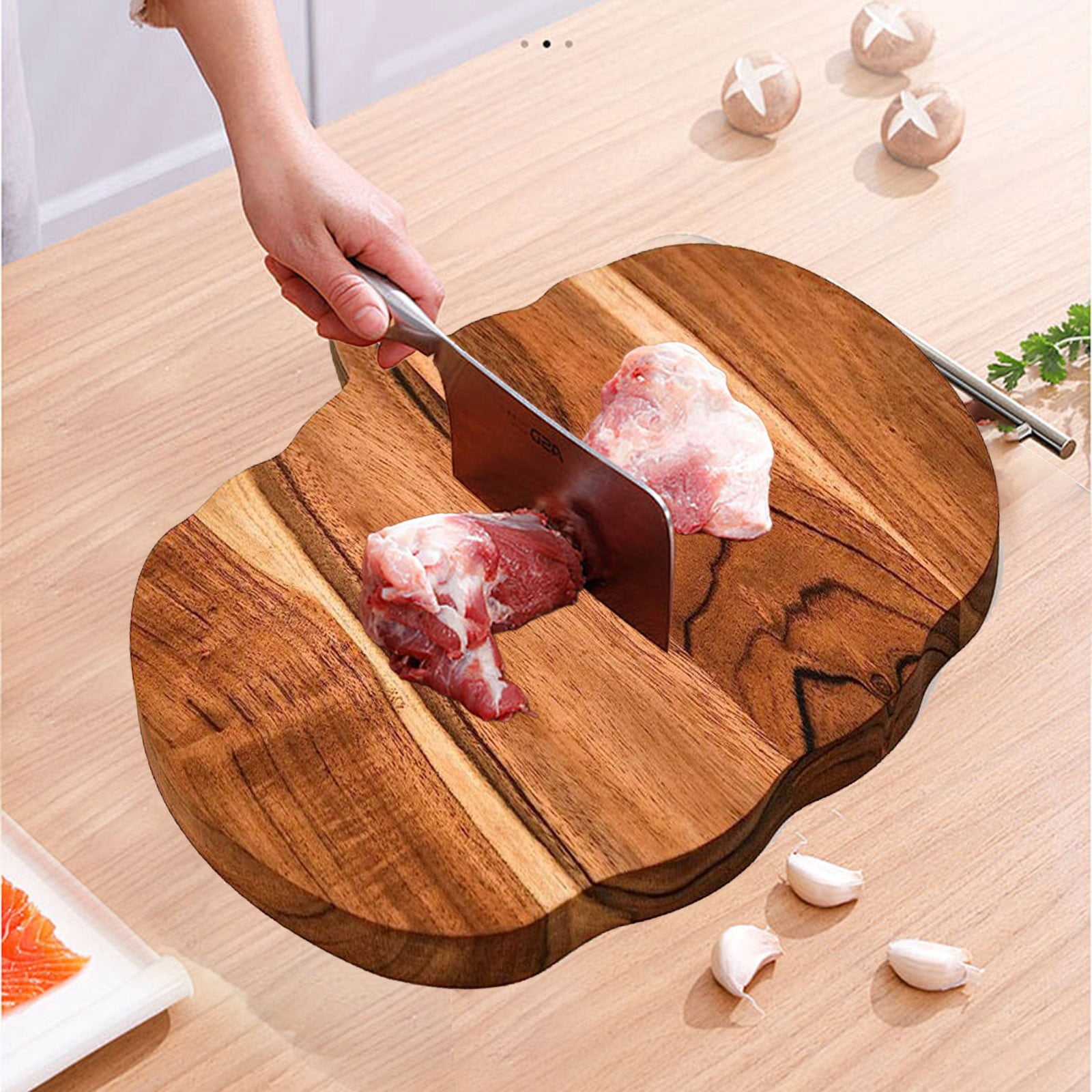 JWDX Cooking Utensils Clearance, Kitchen Pumpkin Cutting Board Halloween Charcuterie Wooden Boards Halloween Pumpkin Shaped Wood Cutting Board Cooked Food Wooden Board for Chopping Meat As shown - Image 8