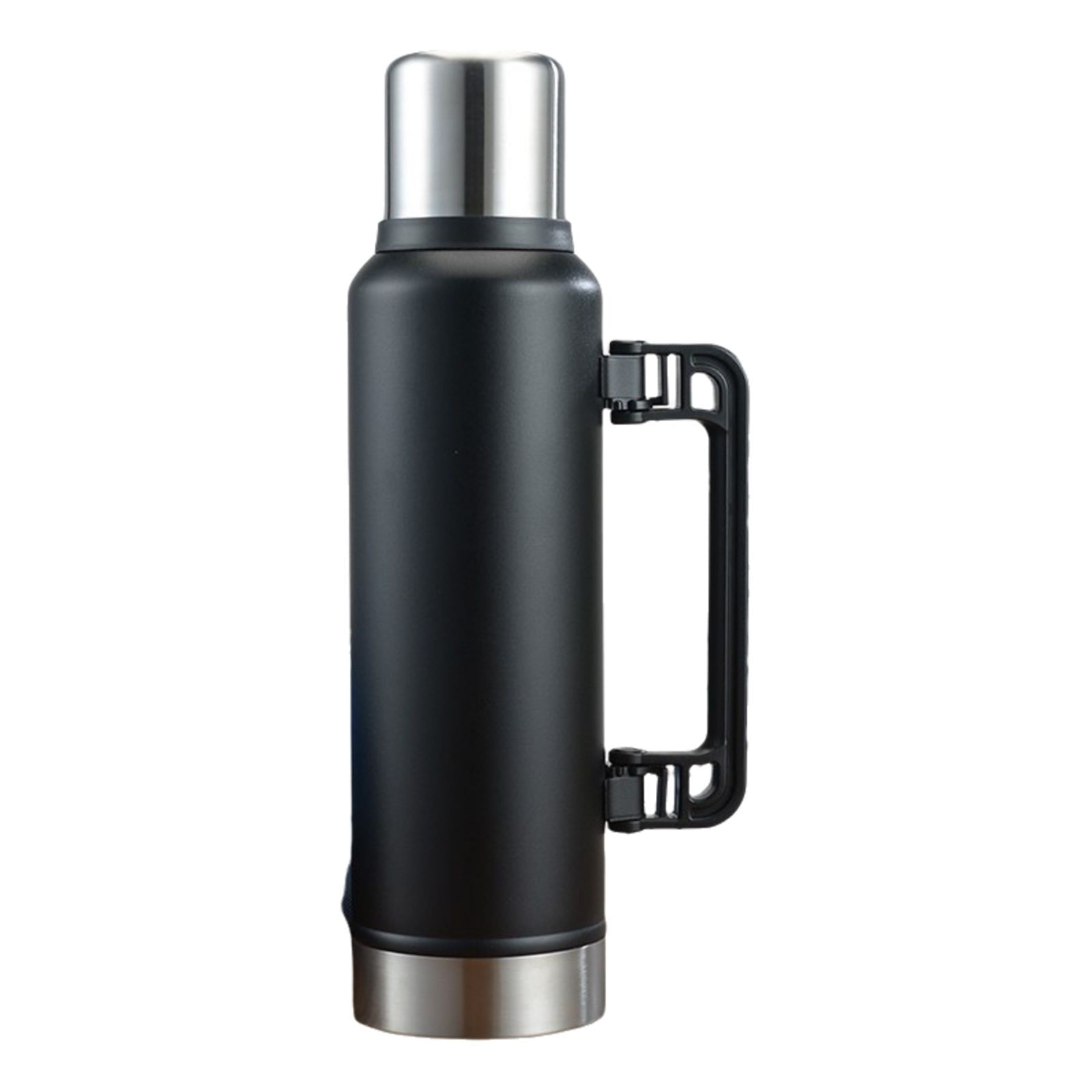 JWDX Glass and Bottle Clearance, Stainless Vacuum Insulated Travel Jug Large Capacity Outdoor Thermal Water Bottle with Carry Handle 1400Ml BKB - Image 1