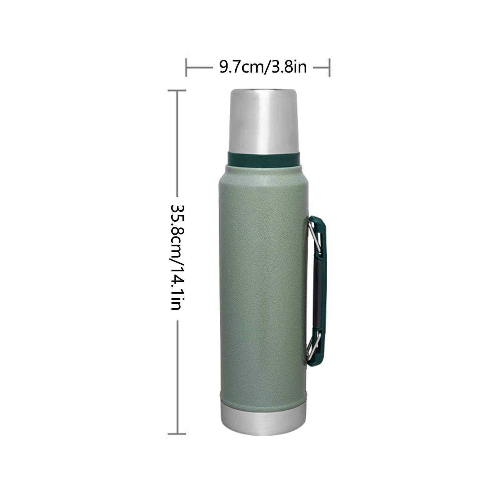 JWDX Glass and Bottle Clearance, Stainless Vacuum Insulated Travel Jug Large Capacity Outdoor Thermal Water Bottle with Carry Handle 1400Ml BKB - Image 3