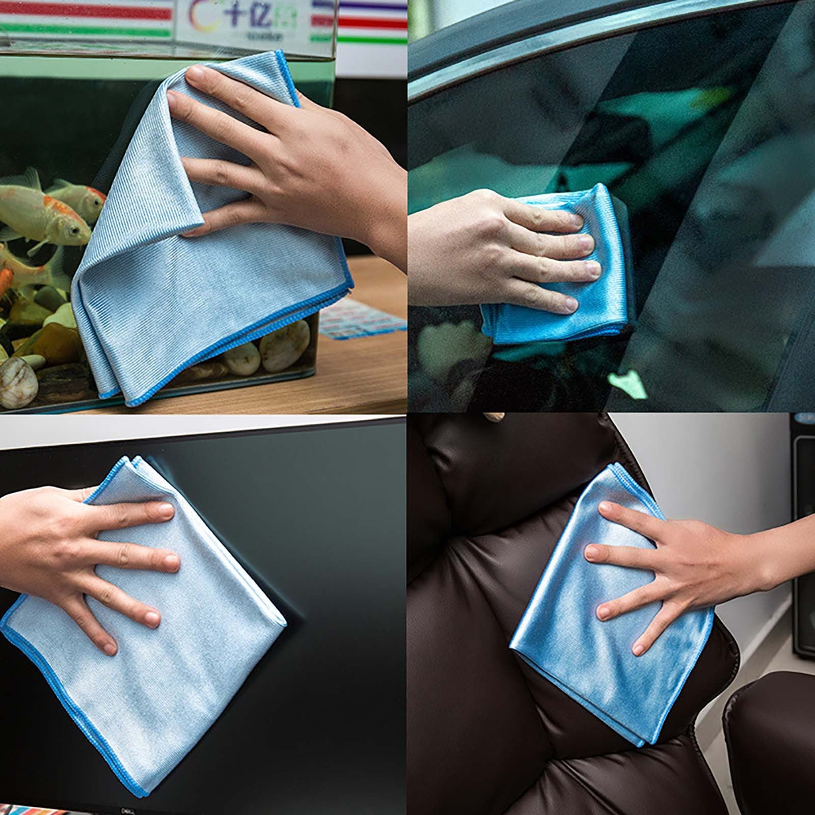 JWDX Wipes Clearance, Microfiber Glass Cleaning Cloths A Piece Of(30 X 30Cm) Streak Lint Quickly Clean Windshields and Stainless PKA - Image 4