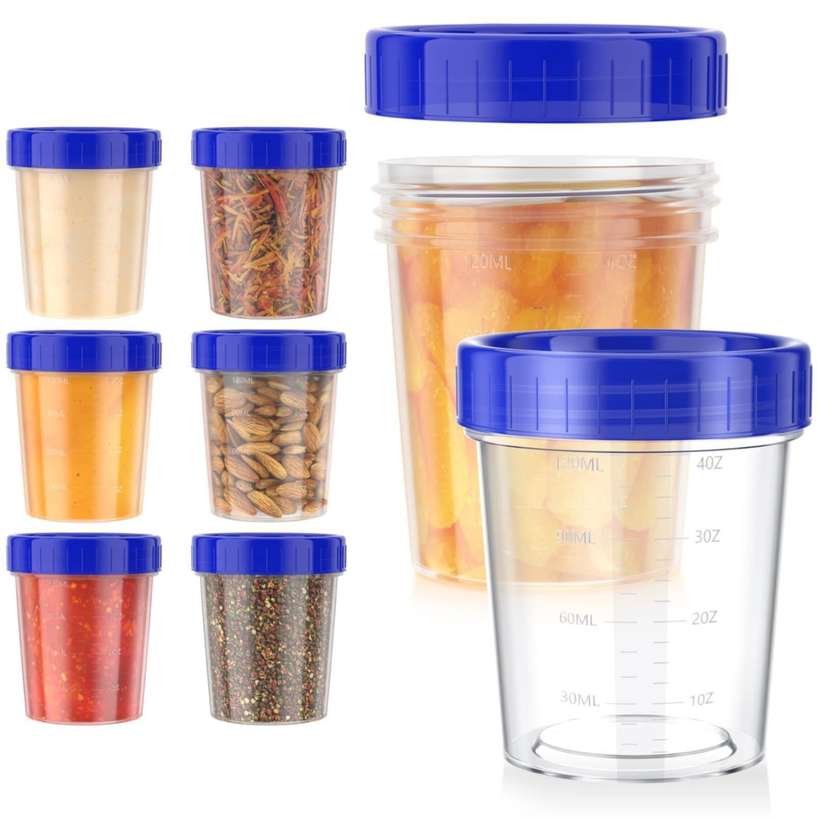 JWDX Food Storage Clearance, 4 Ounce Dressing Container Leak Proof Seasoning Container with Lid Reusable Screw Lid Plastic Container As shown - Image 2