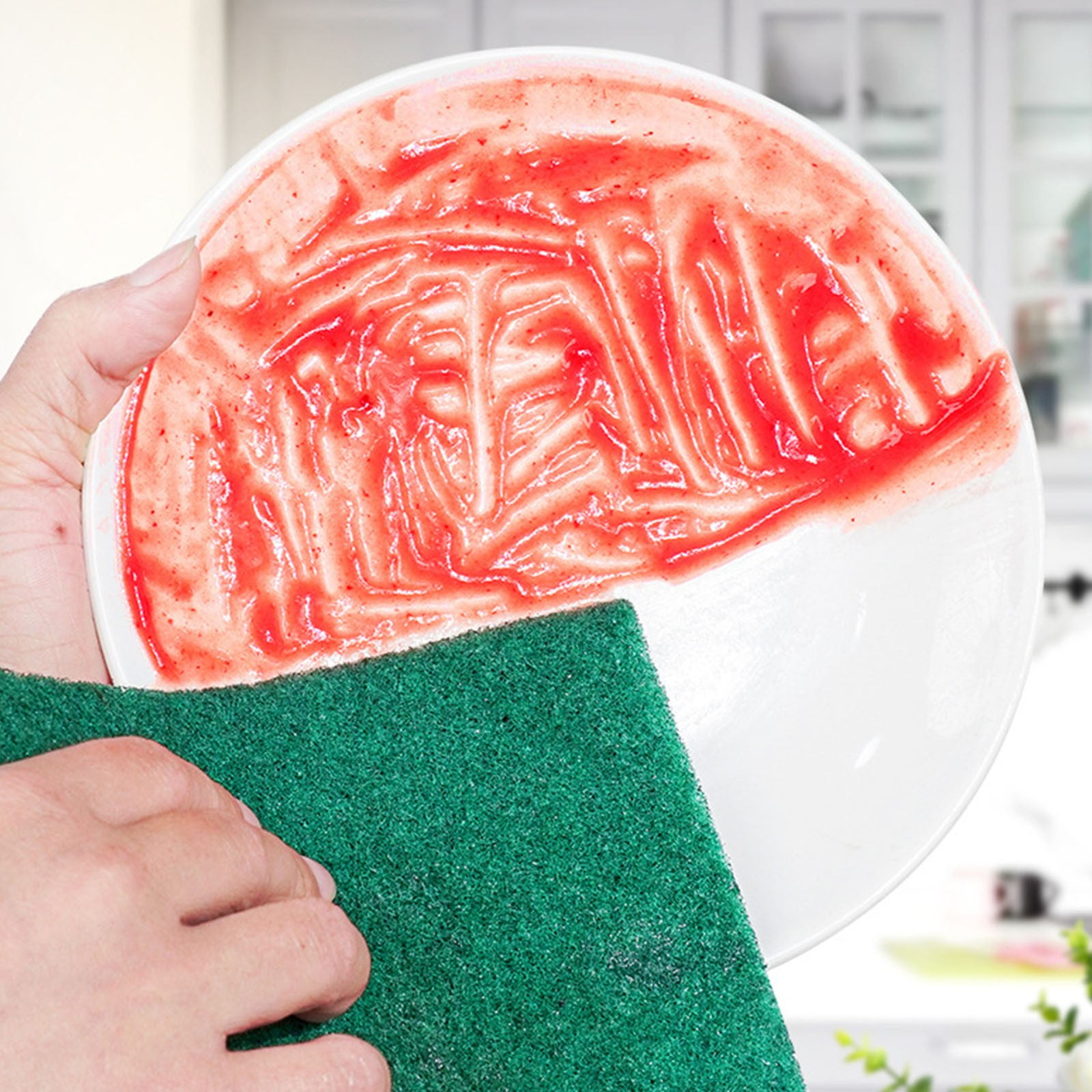 JWDX Kitchen Cleaning Supplies Clearance, Heavy Duty Scour Pads Scouring Pads for Kitchen and Dish Cleaning As shown - Image 6