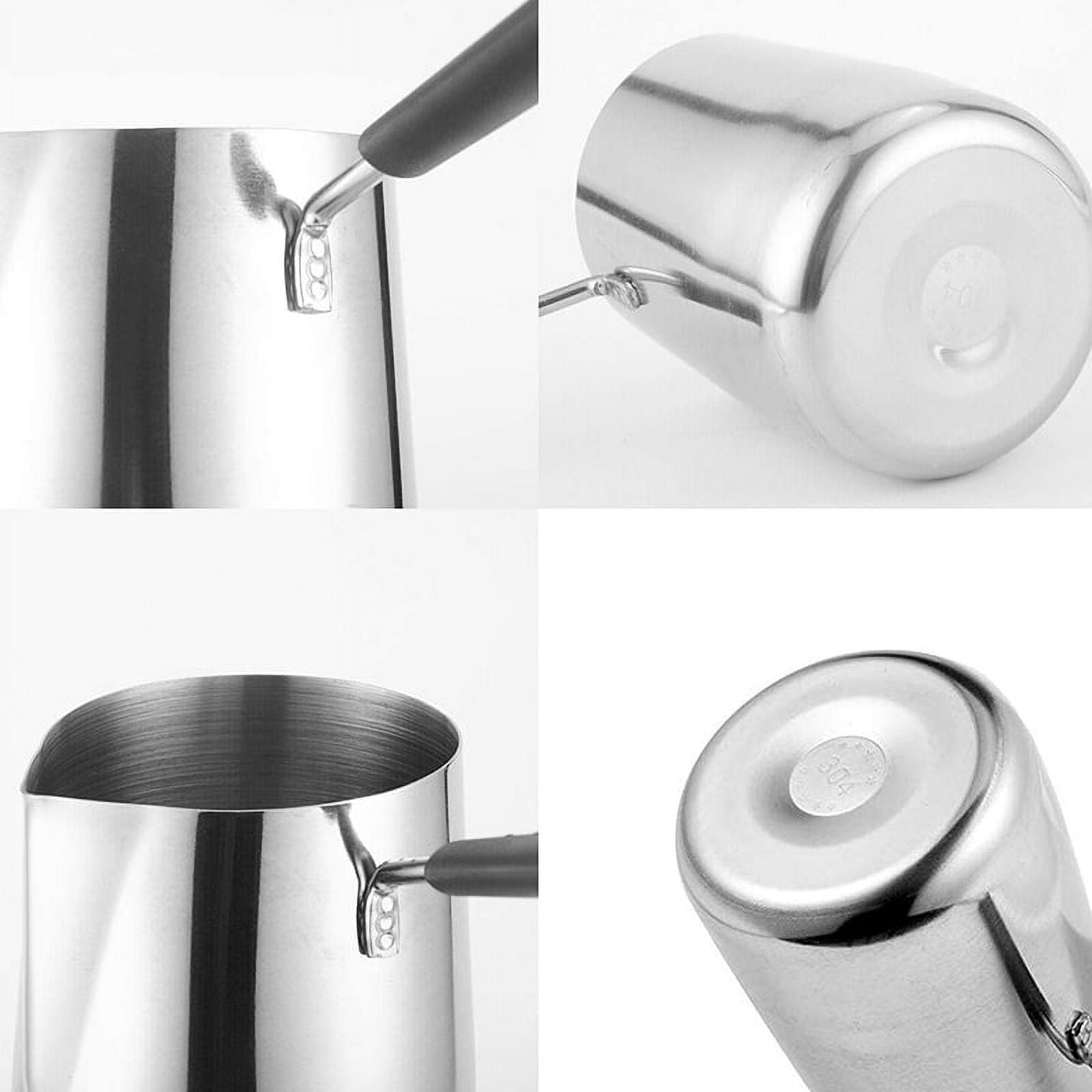 JWDX Cooking Utensils Clearance, Stainless and Coffee Warmer Coffee Pot Melting Pot and Milk Pot with Spout (350Ml) As shown - Image 6