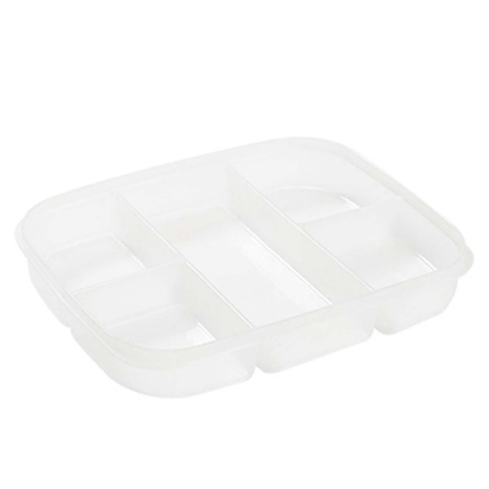 JWDX Food Storage Clearance, Divided Veggie Tray with Lid Vegetable Storage Square Relish Serving Platter with 5/6 Compartment Snack Container A - Image 1