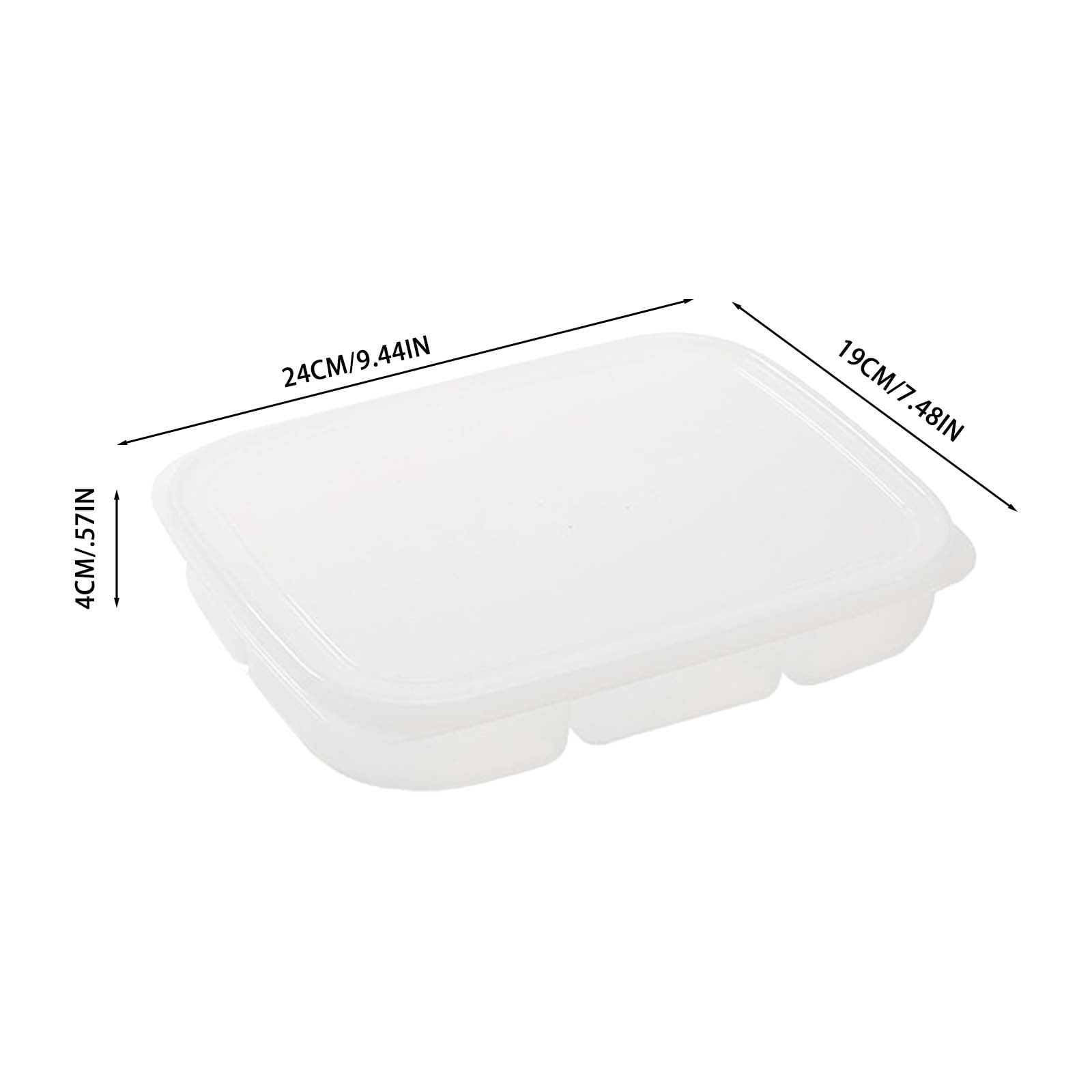 JWDX Food Storage Clearance, Divided Veggie Tray with Lid Vegetable Storage Square Relish Serving Platter with 5/6 Compartment Snack Container A - Image 3
