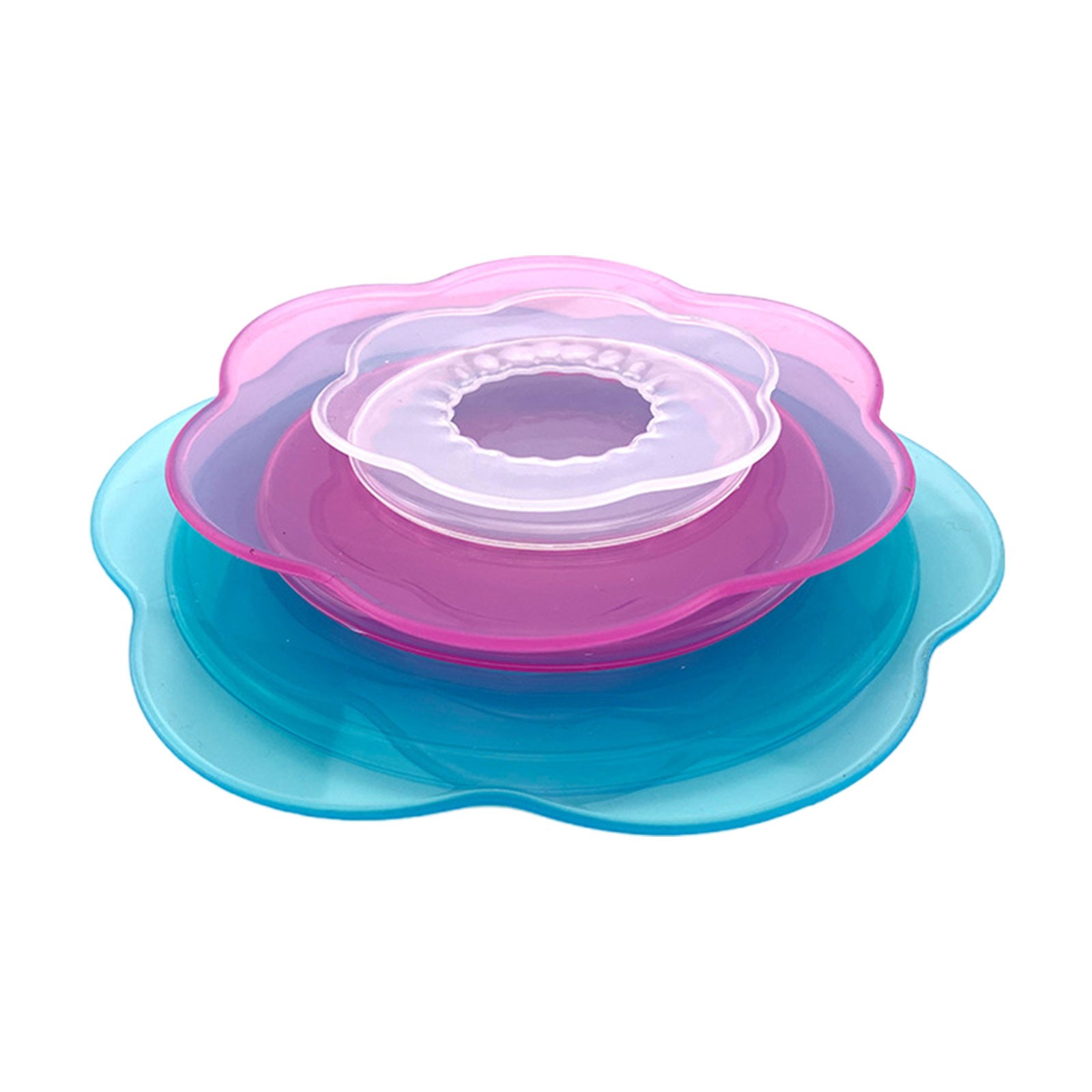 JWDX Closure Bags and Lids and Boxes Clearance, Multifunctional Petal Silicone Fresh Keeping Cover Silicone Elastic Stretch Cover Silicone Bowl Reusable Food Storage for Various Food Containers As shown - Image 1