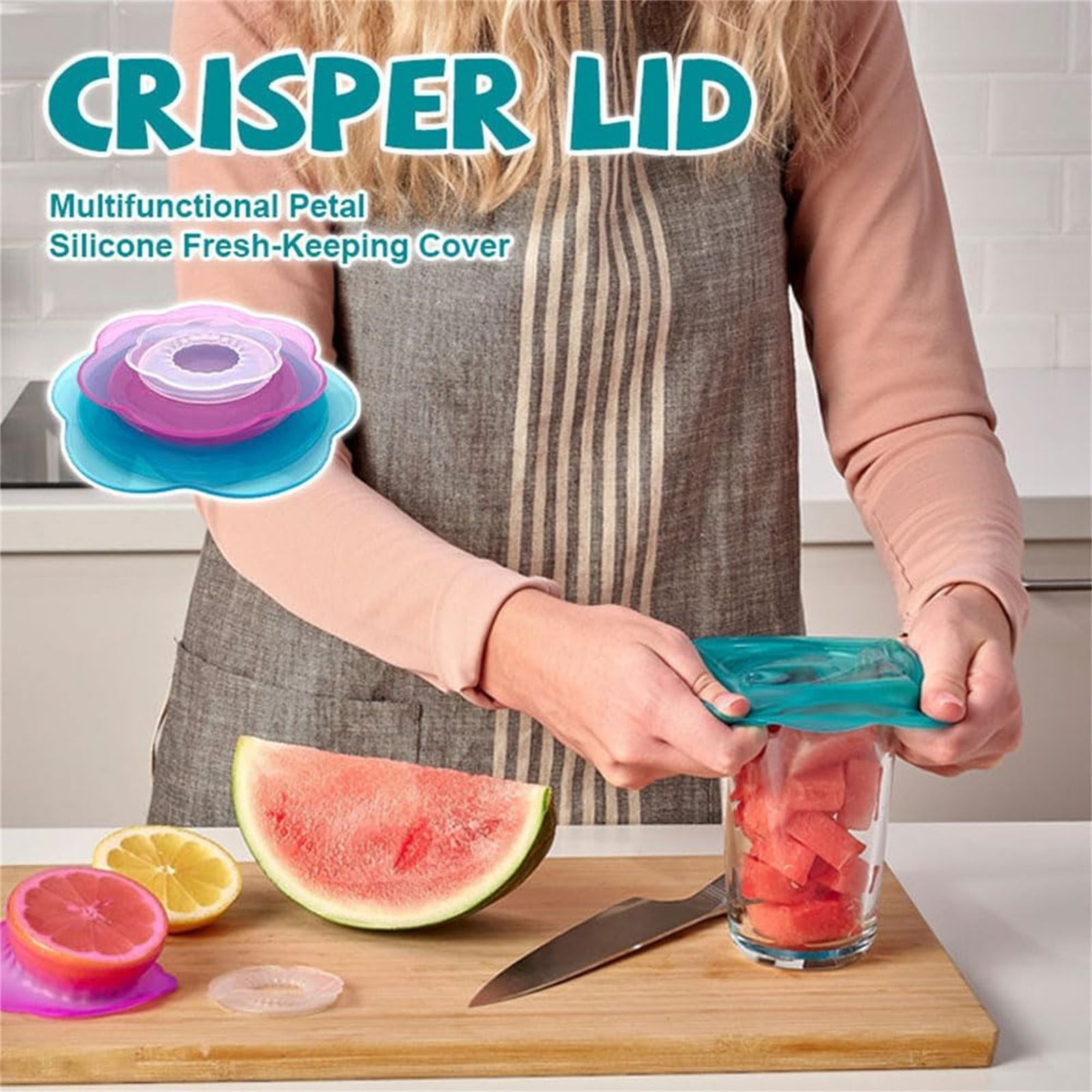 JWDX Closure Bags and Lids and Boxes Clearance, Multifunctional Petal Silicone Fresh Keeping Cover Silicone Elastic Stretch Cover Silicone Bowl Reusable Food Storage for Various Food Containers As shown - Image 6