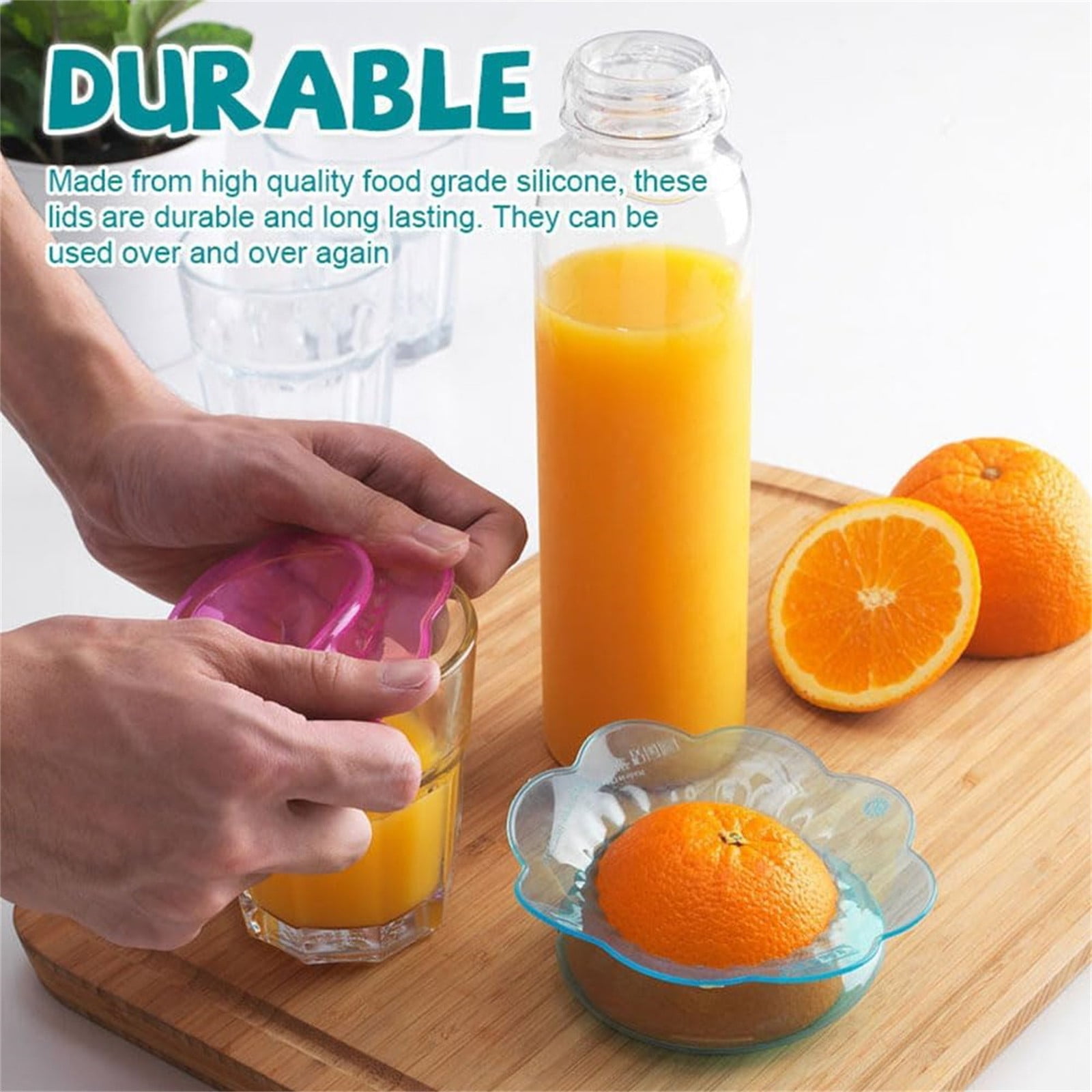 JWDX Closure Bags and Lids and Boxes Clearance, Multifunctional Petal Silicone Fresh Keeping Cover Silicone Elastic Stretch Cover Silicone Bowl Reusable Food Storage for Various Food Containers As shown - Image 8