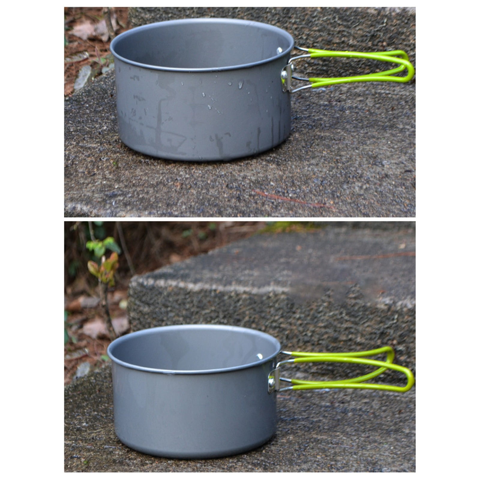 JWDX Cooking Utensils Clearance, Outdoor Camping Set Pot Cookware Picnic Pot Set Portable Alumina Heat Shielded Set Pot for 2 to 3 People As shown - Image 5