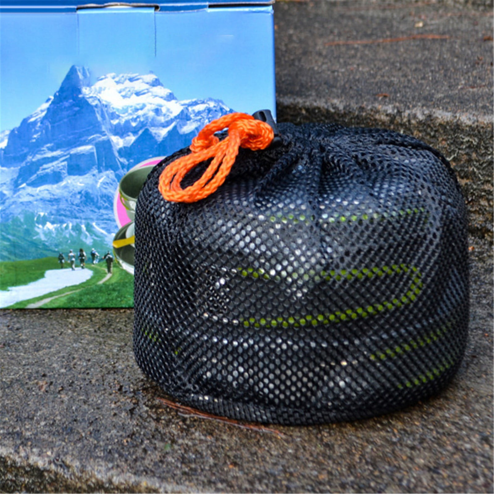 JWDX Cooking Utensils Clearance, Outdoor Camping Set Pot Cookware Picnic Pot Set Portable Alumina Heat Shielded Set Pot for 2 to 3 People As shown - Image 7