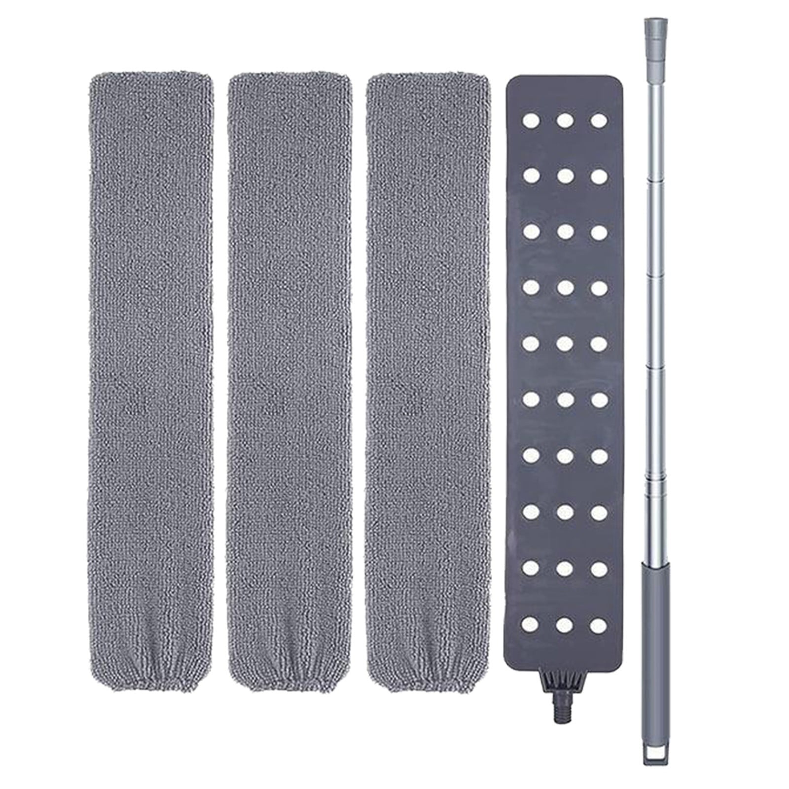 JWDX Dusting Duster Clearance, Retractablegap Dust Brush with 3 Pieces of Superfiber Dust Cloth Long Handle Retractable to 112 Inches Washable for Cleaning Appliances Furniture Sofas As shown - Image 1