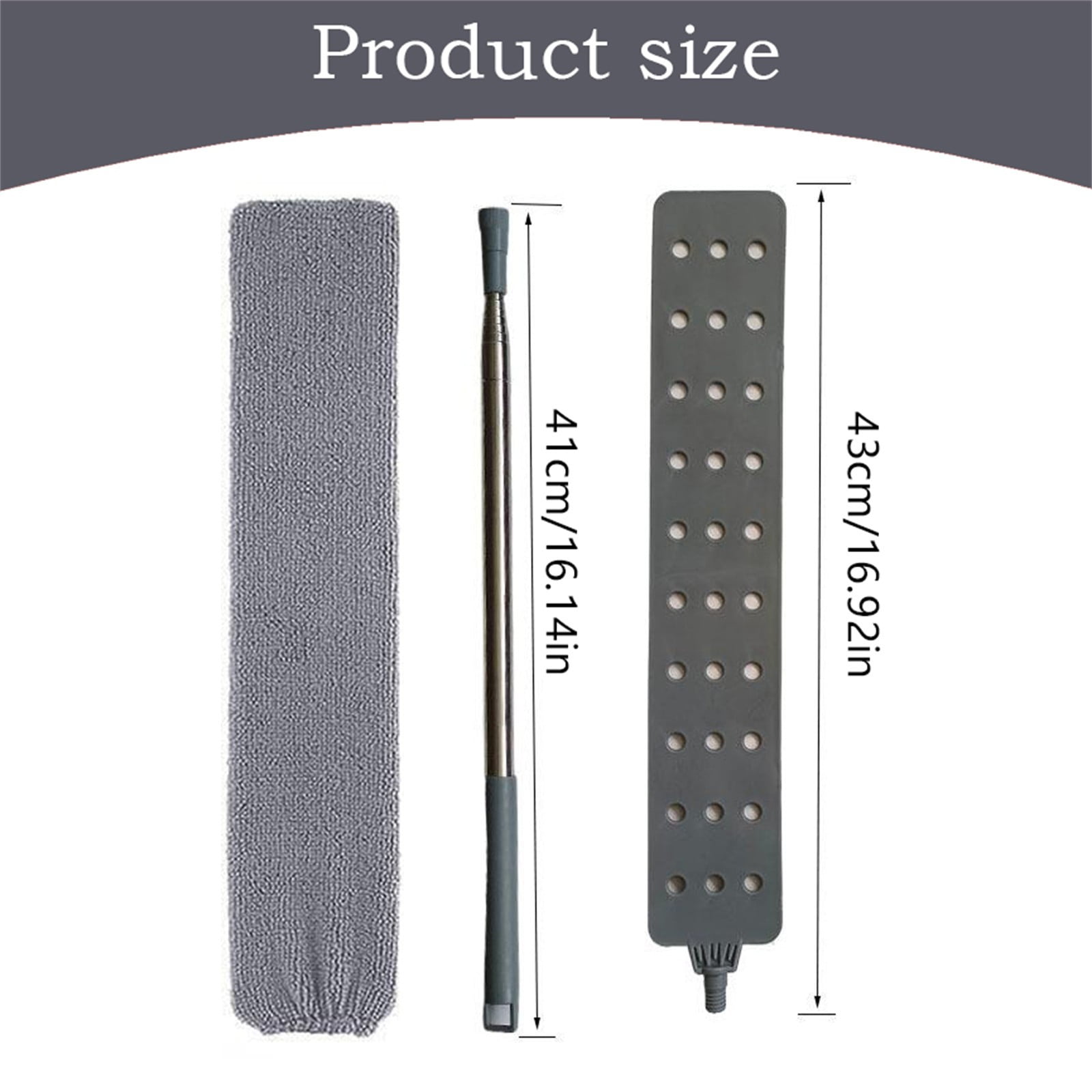 JWDX Dusting Duster Clearance, Retractablegap Dust Brush with 3 Pieces of Superfiber Dust Cloth Long Handle Retractable to 112 Inches Washable for Cleaning Appliances Furniture Sofas As shown - Image 3
