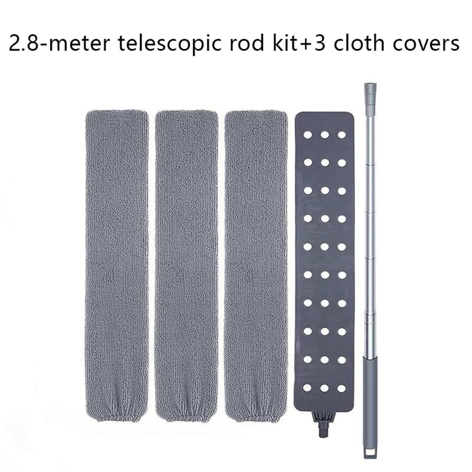 JWDX Dusting Duster Clearance, Retractablegap Dust Brush with 3 Pieces of Superfiber Dust Cloth Long Handle Retractable to 112 Inches Washable for Cleaning Appliances Furniture Sofas As shown - Image 4