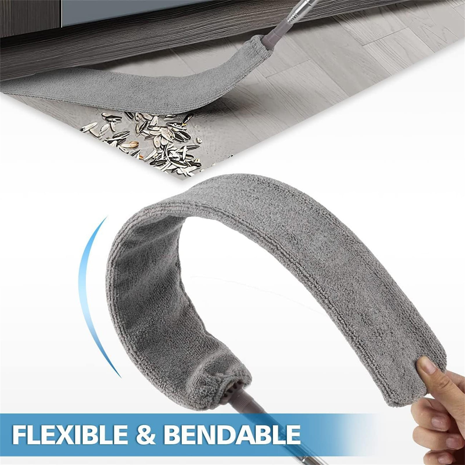 JWDX Dusting Duster Clearance, Retractablegap Dust Brush with 3 Pieces of Superfiber Dust Cloth Long Handle Retractable to 112 Inches Washable for Cleaning Appliances Furniture Sofas As shown - Image 7