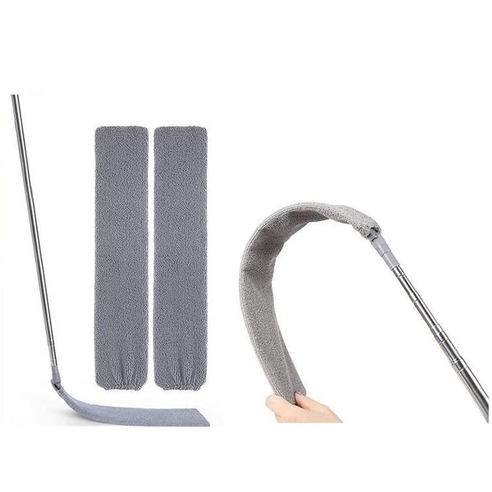 JWDX Dusting Duster Clearance, Retractablegap Dust Brush with 3 Pieces of Superfiber Dust Cloth Long Handle Retractable to 112 Inches Washable for Cleaning Appliances Furniture Sofas As shown - Image 8