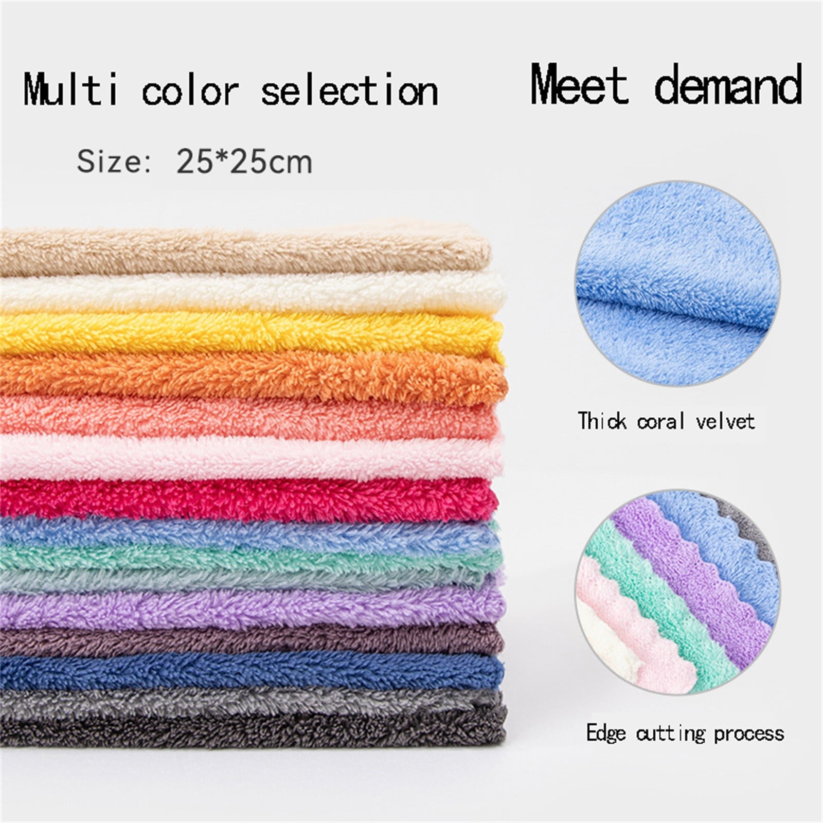 JWDX Kitchen Cleaning Supplies Clearance, 1 Pack of Fiber Cleaning Cloth Available in 4 Colors (Green/White/Yellow/Black) GNA - Image 6