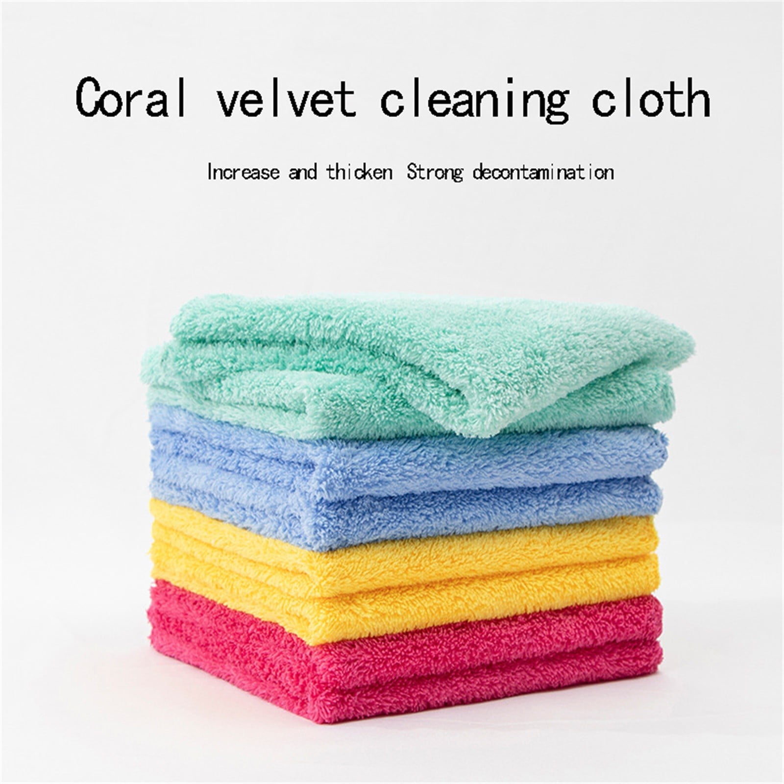 JWDX Kitchen Cleaning Supplies Clearance, 1 Pack of Fiber Cleaning Cloth Available in 4 Colors (Green/White/Yellow/Black) PKA - Image 5