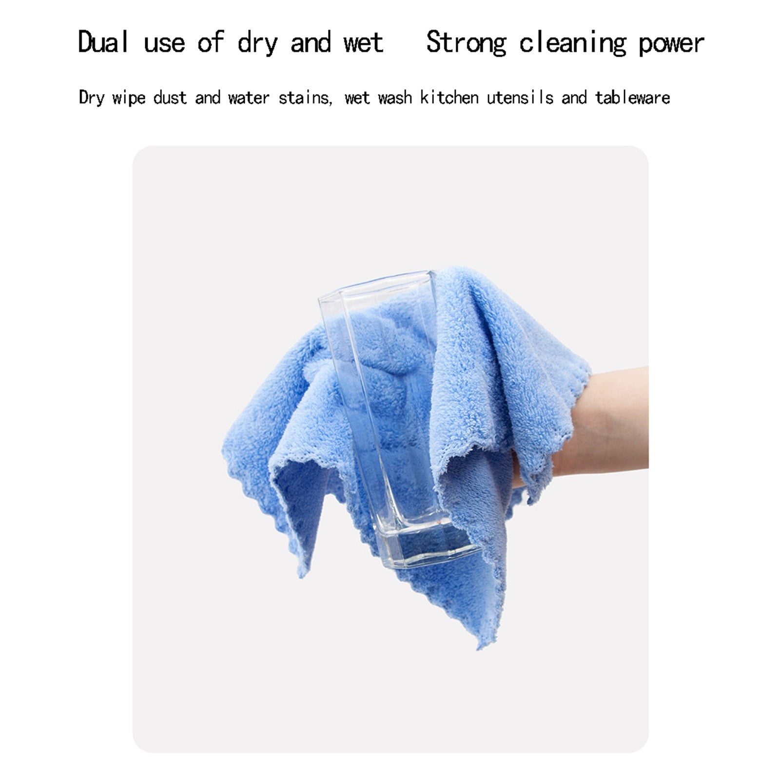 JWDX Kitchen Cleaning Supplies Clearance, 1 Pack of Fiber Cleaning Cloth Available in 4 Colors (Green/White/Yellow/Black) YEA - Image 4