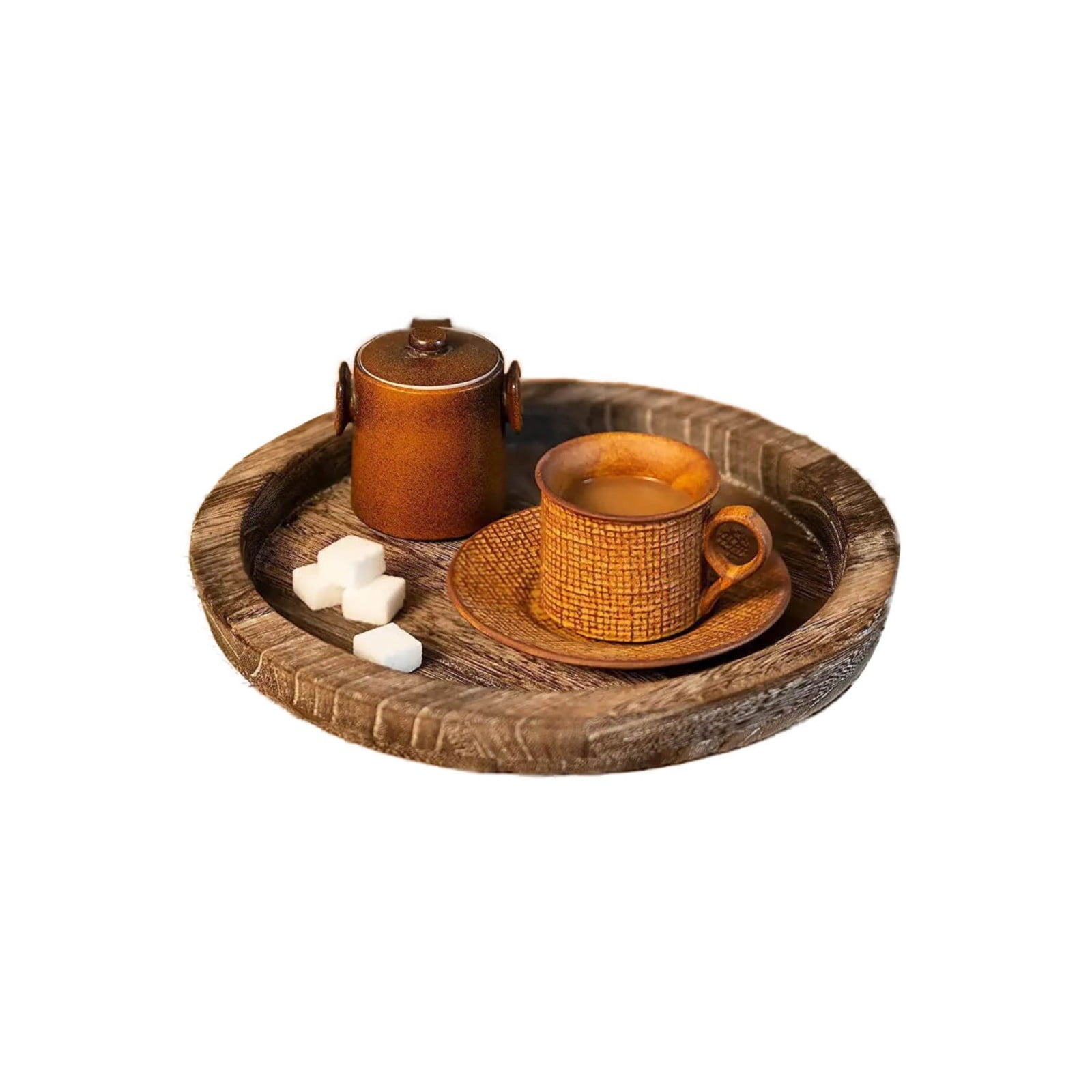 JWDX Baking Trays and Trays Clearance, Rustic Wooden Tray Candle Holder Plate Pillar Candle Tray Wood for Farmhouse Kitchen Countertop Coffee Table Home Decor COL - Image 2
